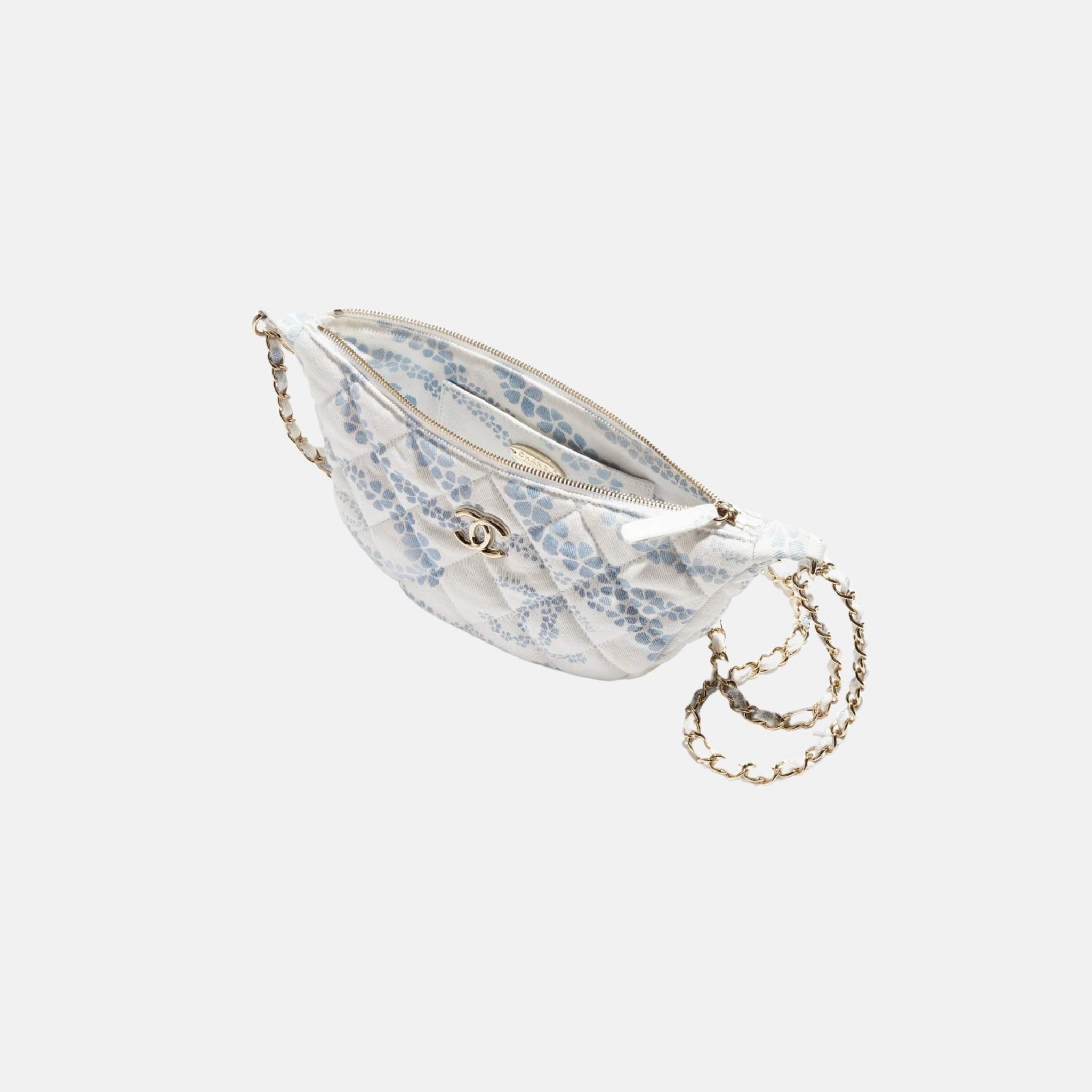Chanel Large Hobo Bag From Coco Beach 2025 Collection, White, Inside