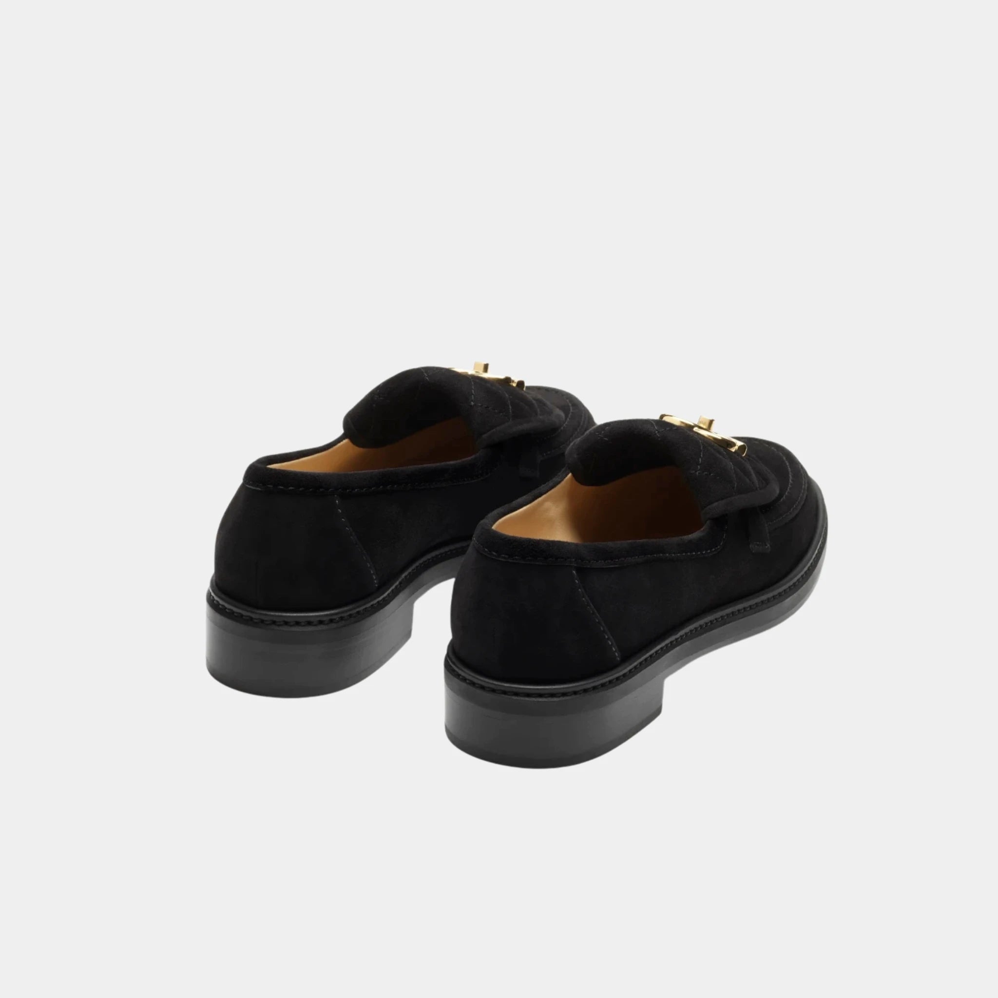 Chanel Loafers in Black Suede Kidskin, Back