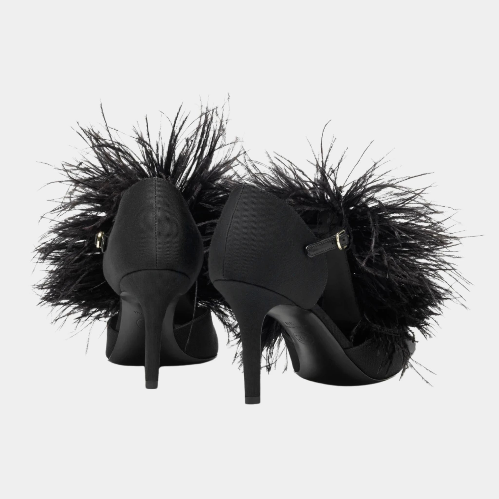 Chanel Mary Janes Grosgrain & Feathers