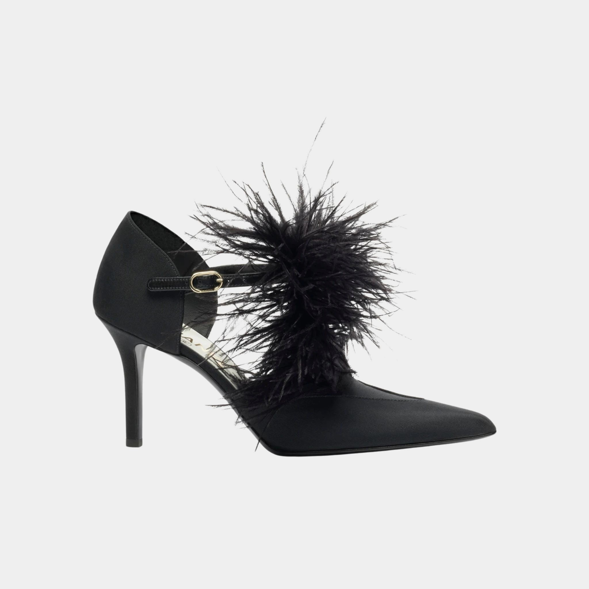 Chanel Mary Janes Grosgrain & Feathers