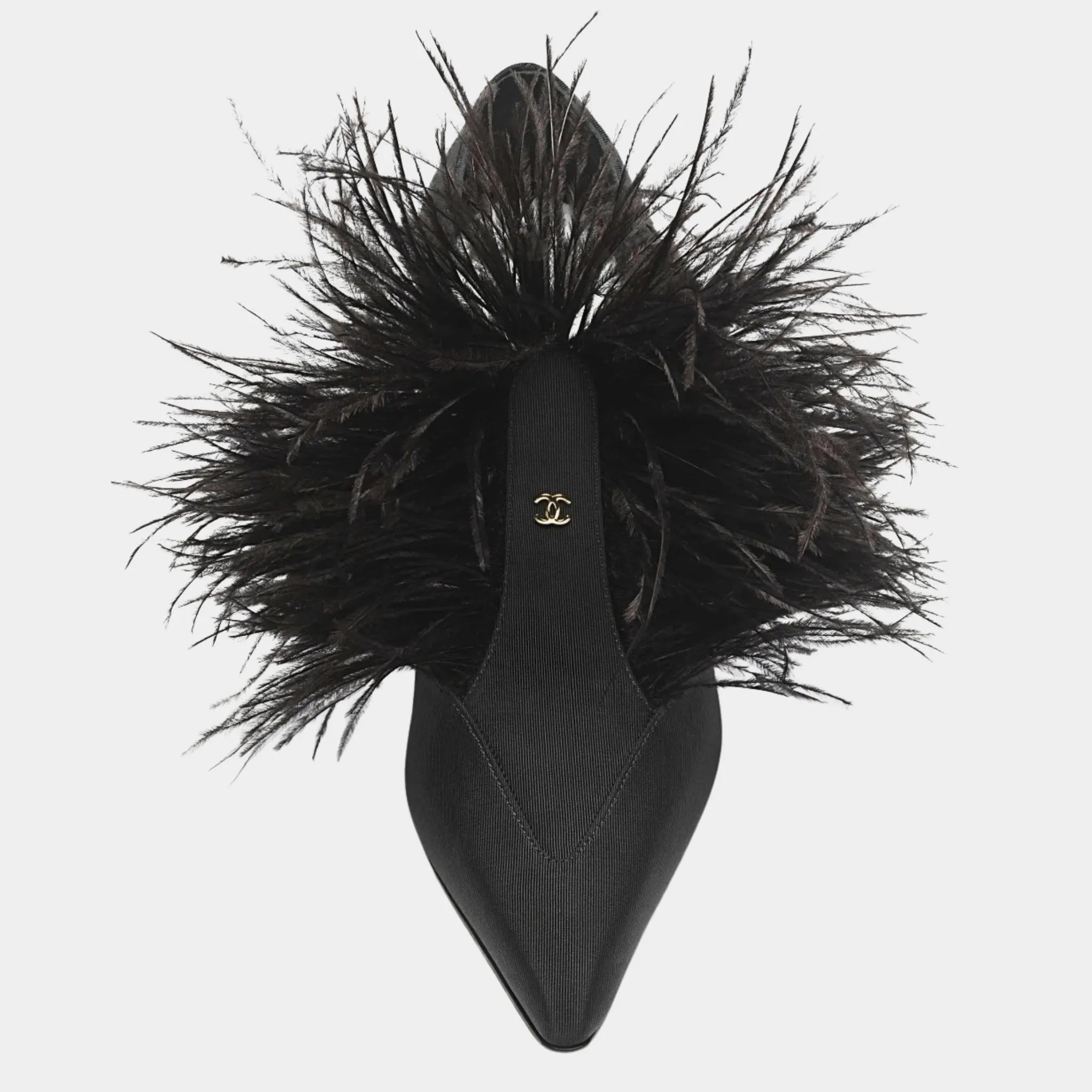 Chanel Mary Janes Grosgrain & Feathers
