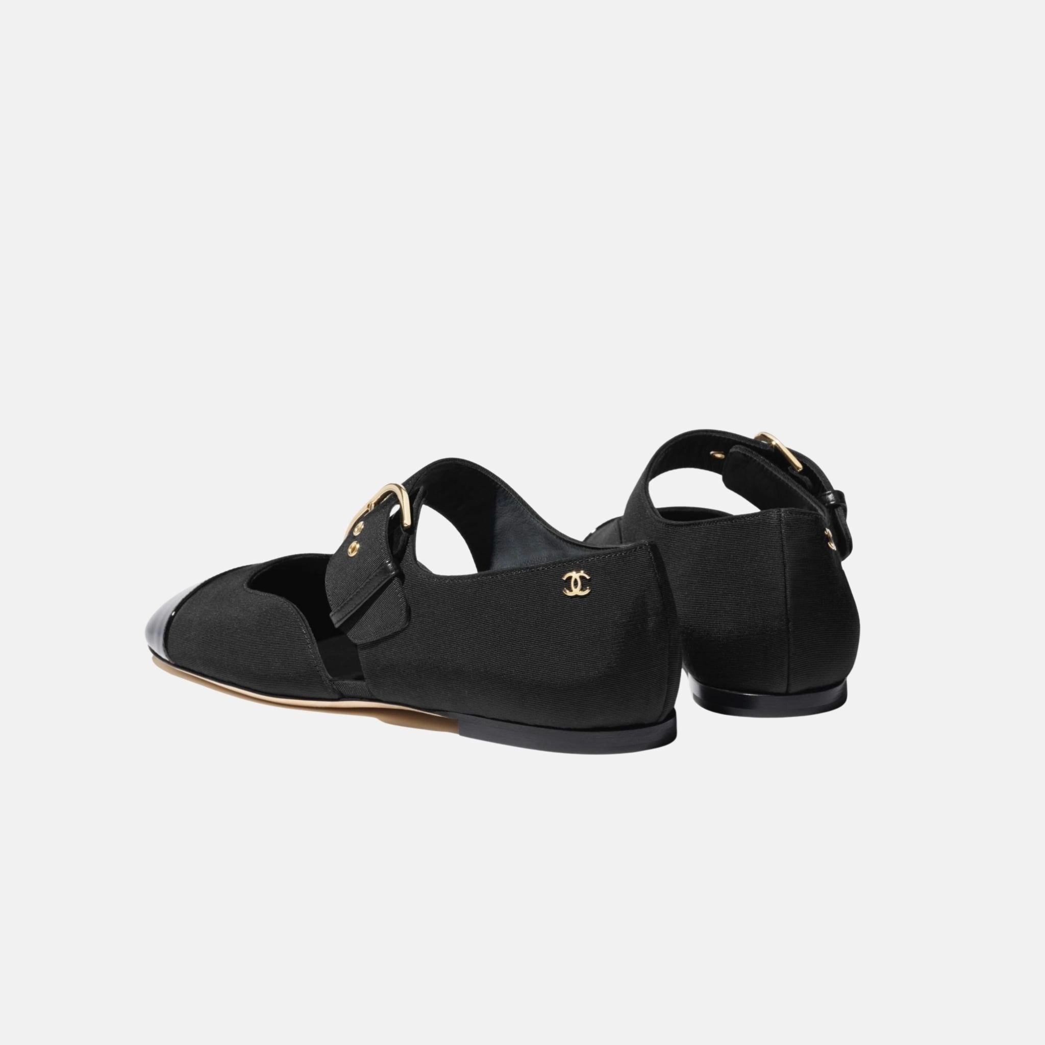 Chanel Mary Janes in Grosgrain and Patent Calfskin, Back