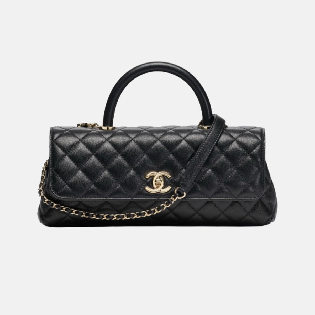 Chanel Maxi Flap Bag With Top Handle in Black