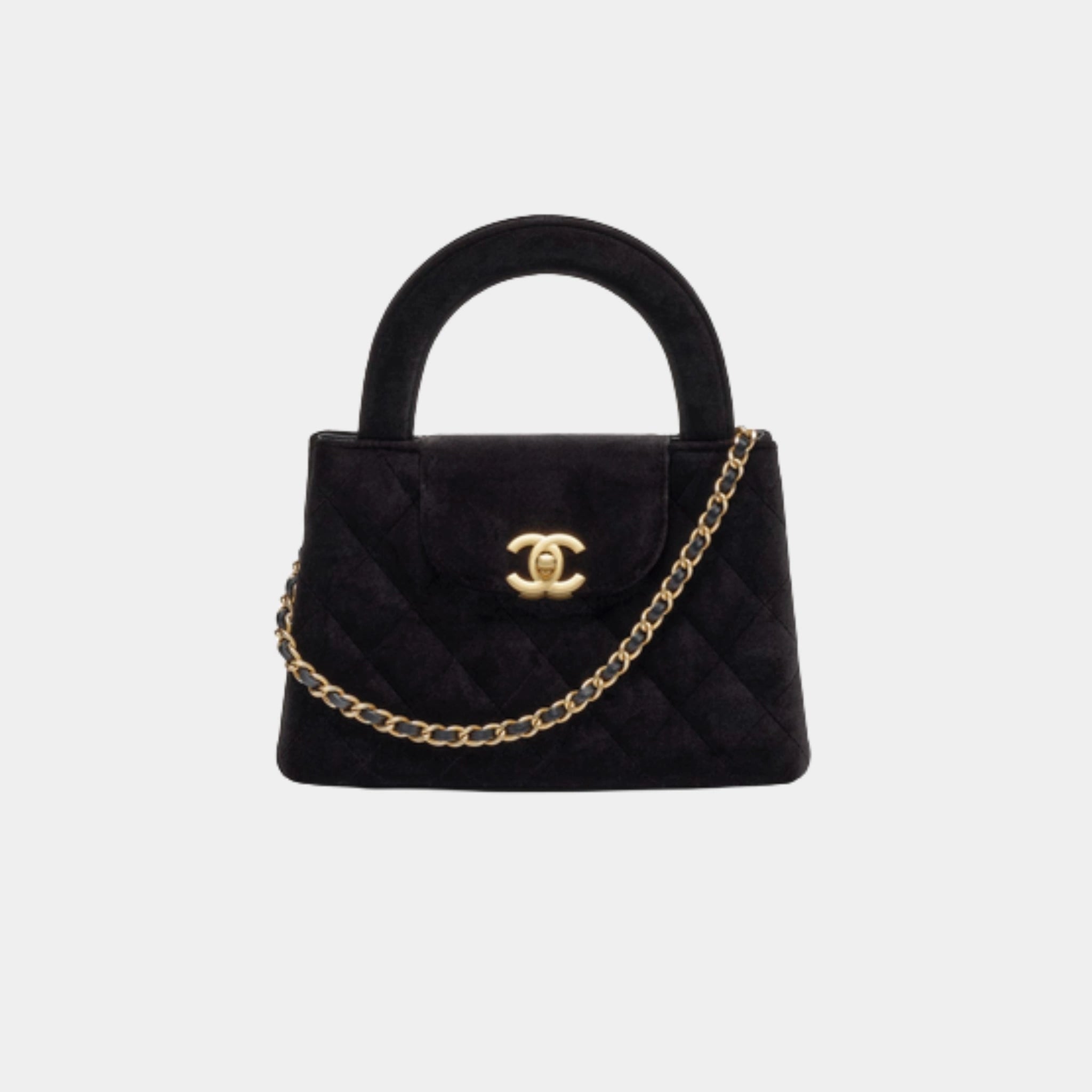 Mini Shopping bag, Black velet