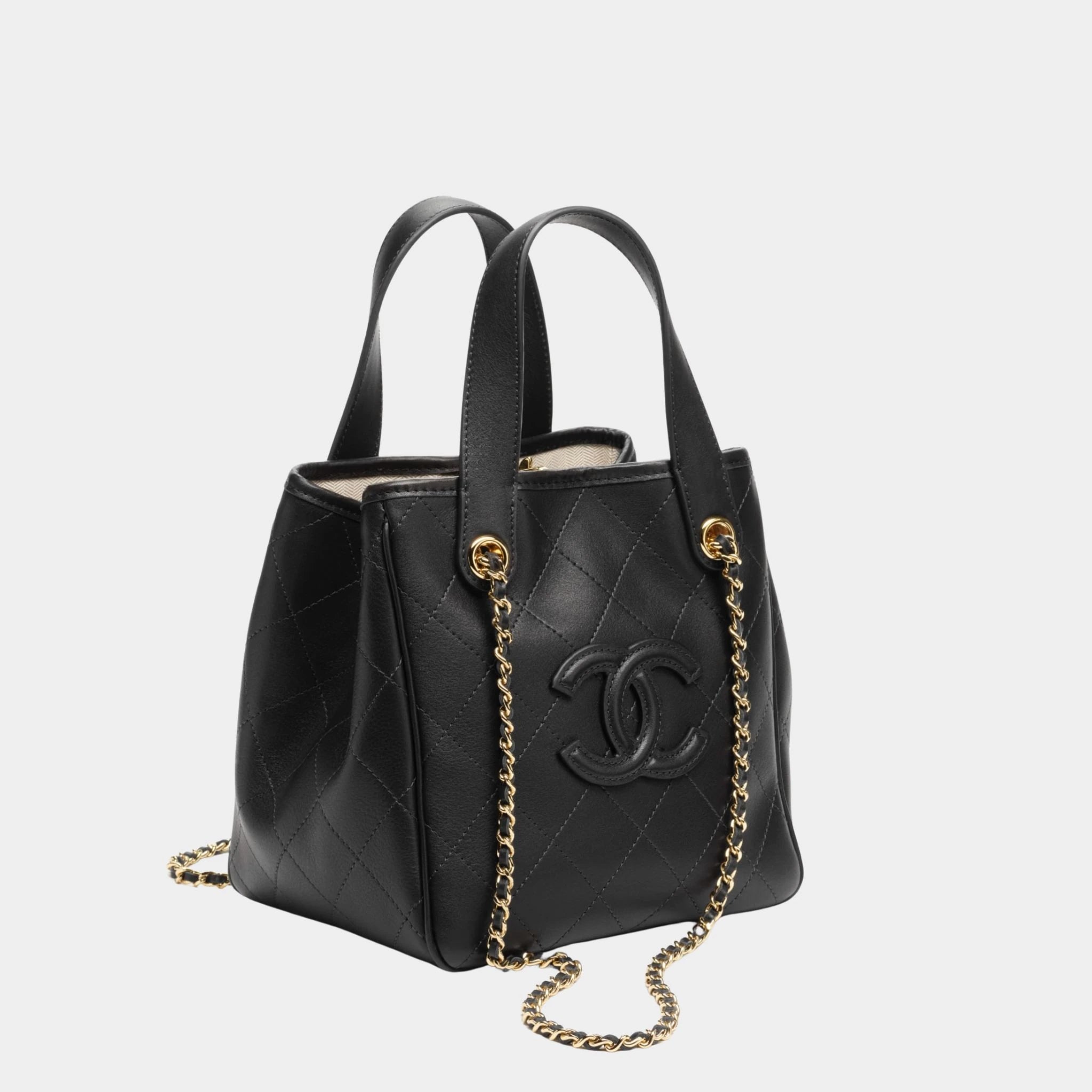 Chanel Mini Tote Calfskin & Gold-Tone Metal