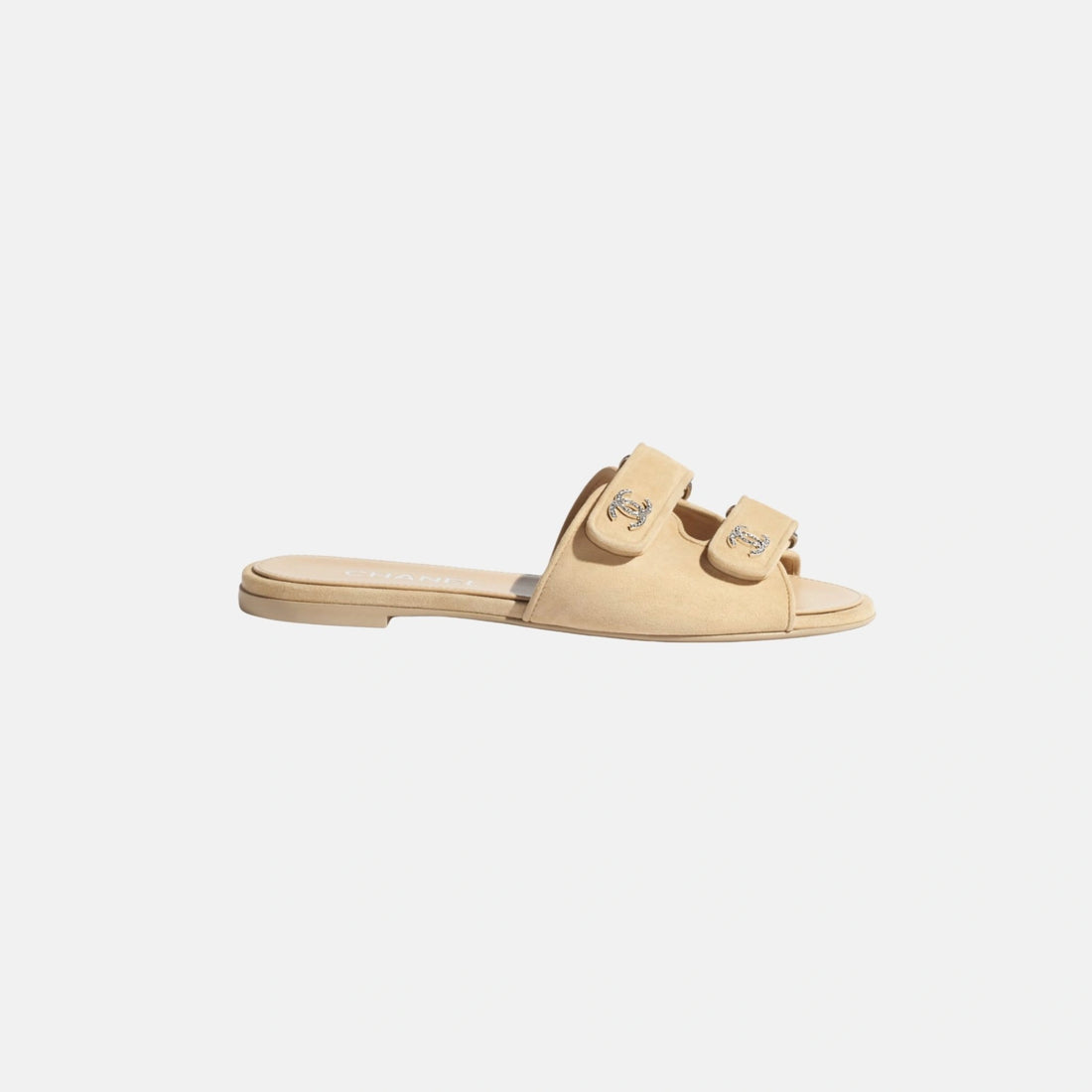 Chanel Mules in Suede Kidskin, Side