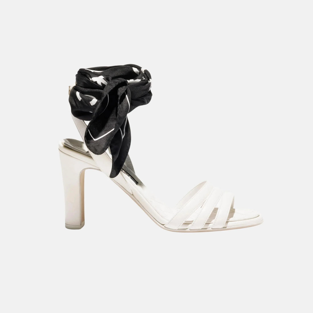 Chanel Sandals in Lambskin and Silk, Side