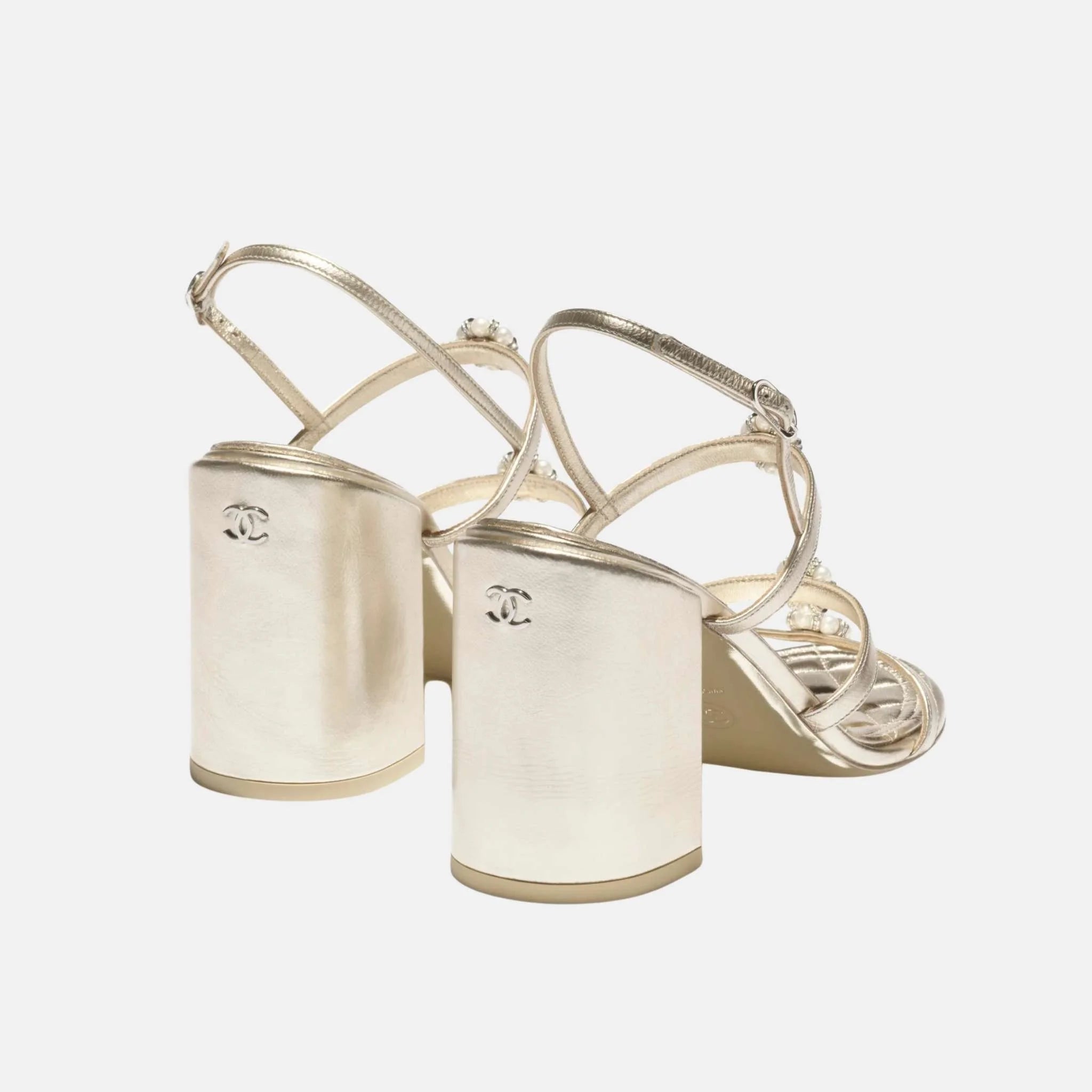 Sandals in Laminated Lambskin