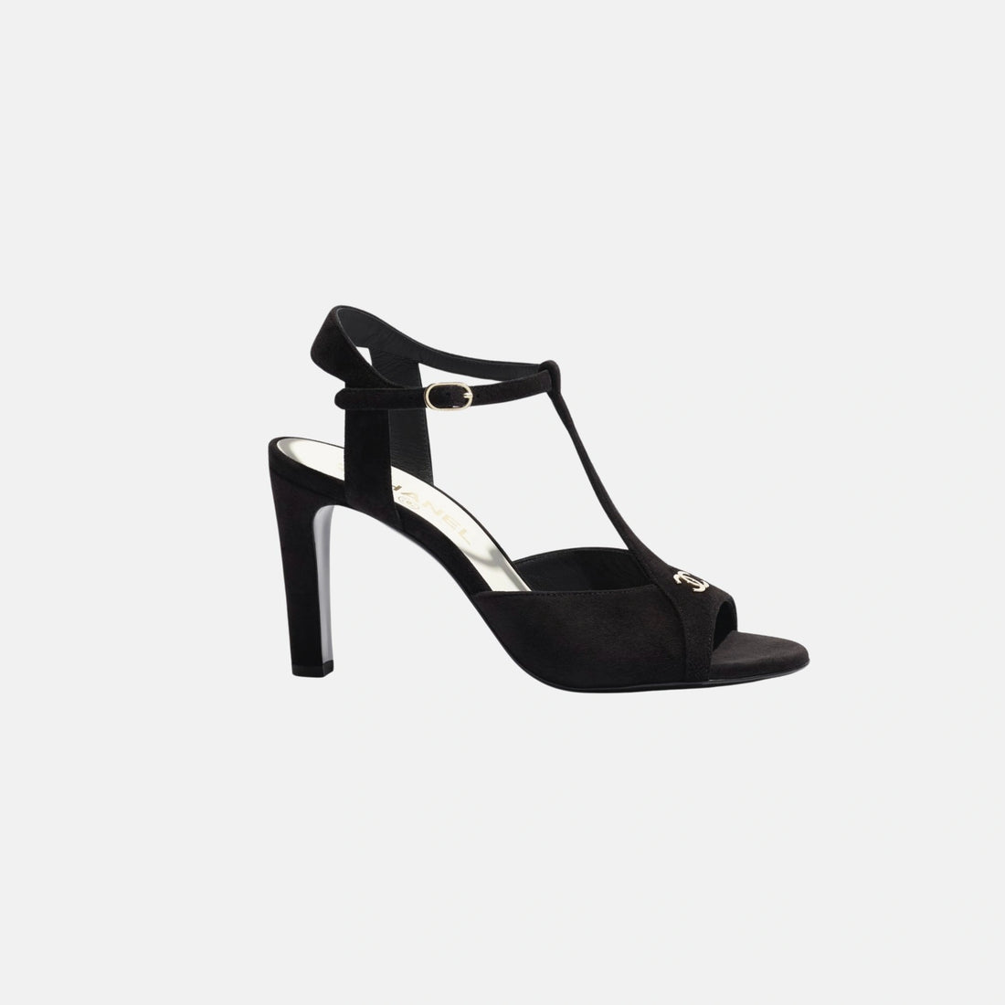 Chanel Sandals in Suede Kidskin, Side