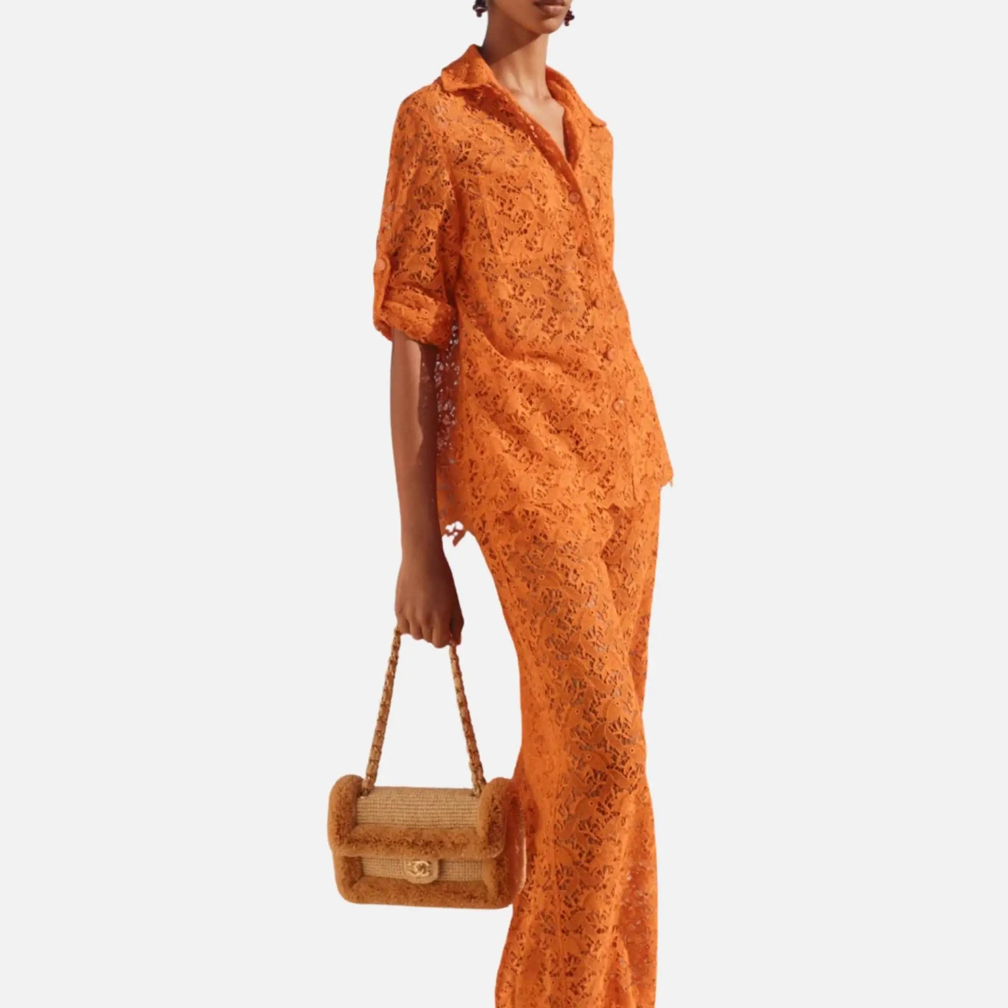 Chanel Shirt Cotton Orange