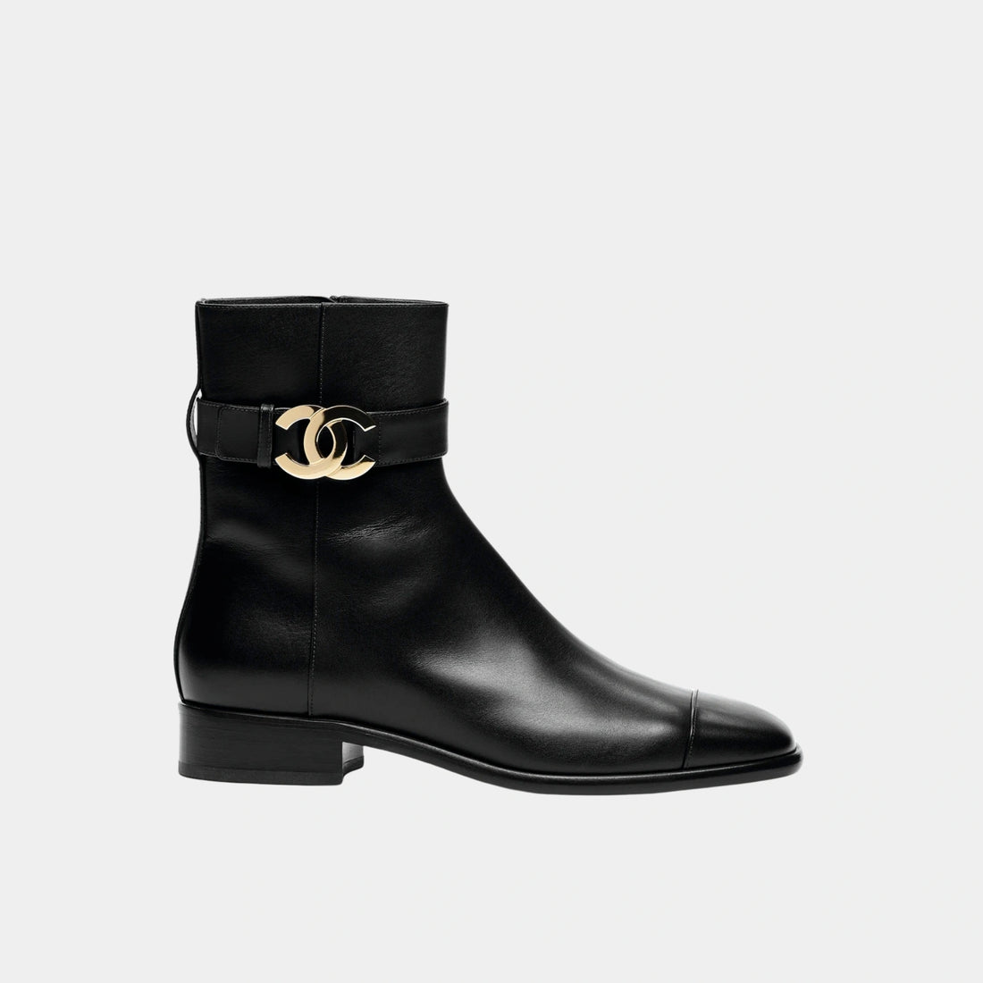 Chanel Combat Boots Calfskin Dark Brown & Black