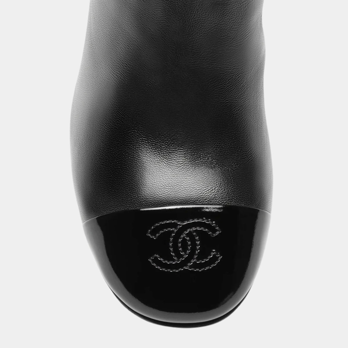 Short Boots Stretch Lambskin Lambskin & Patent Calfskin Black