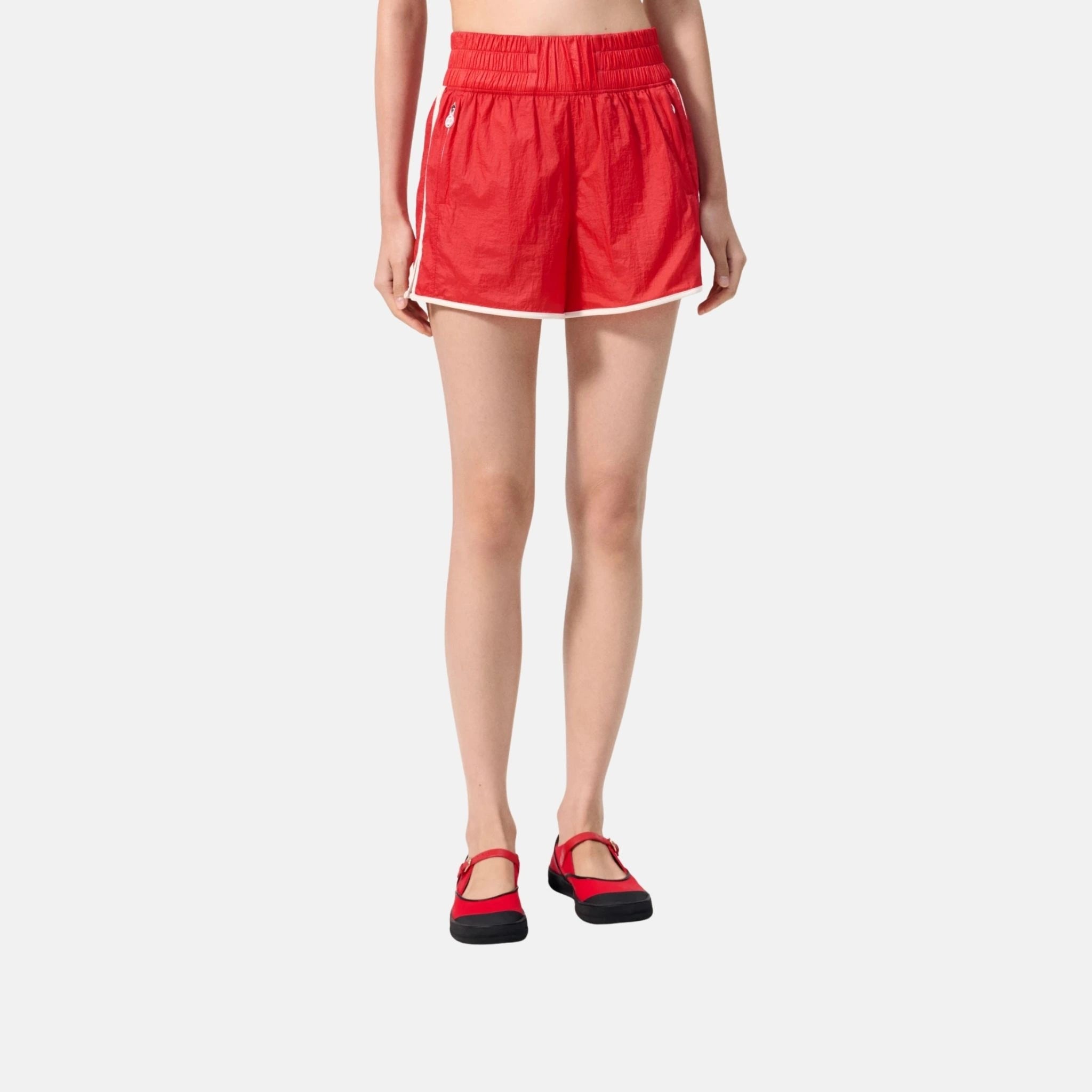 Chanel Shorts Mixed Fibers Red White
