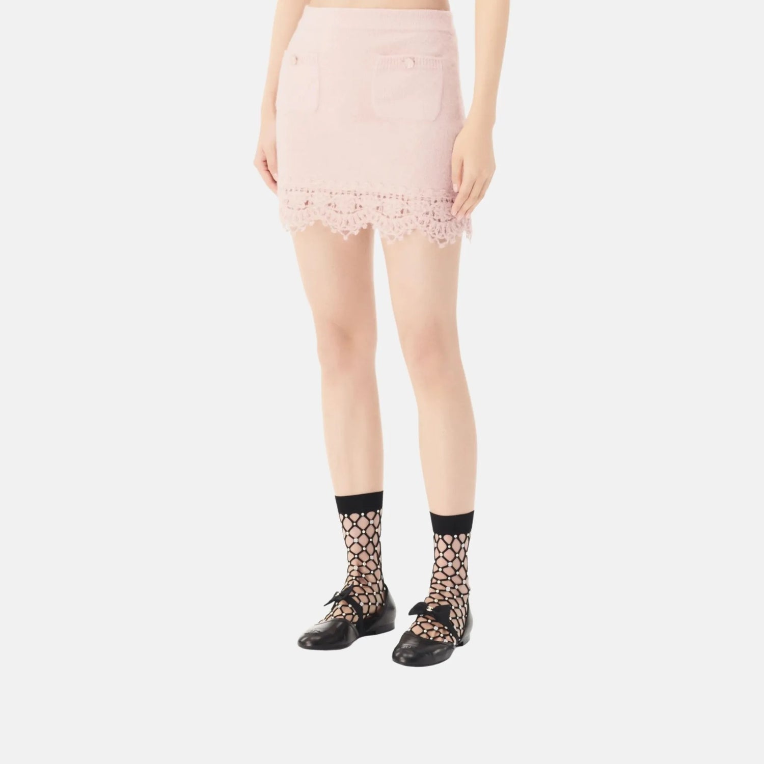 Chanel Skirt in Embroidered Alpaca and Wool, Close