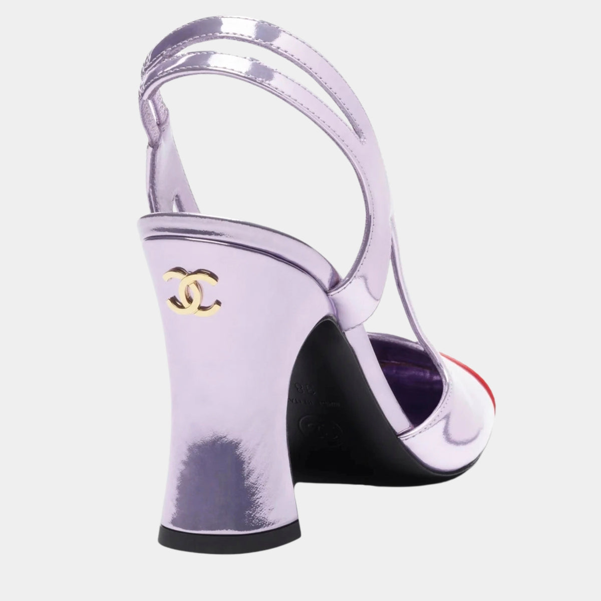 Slingbacks Laminated Leather & Patent Calfskin
