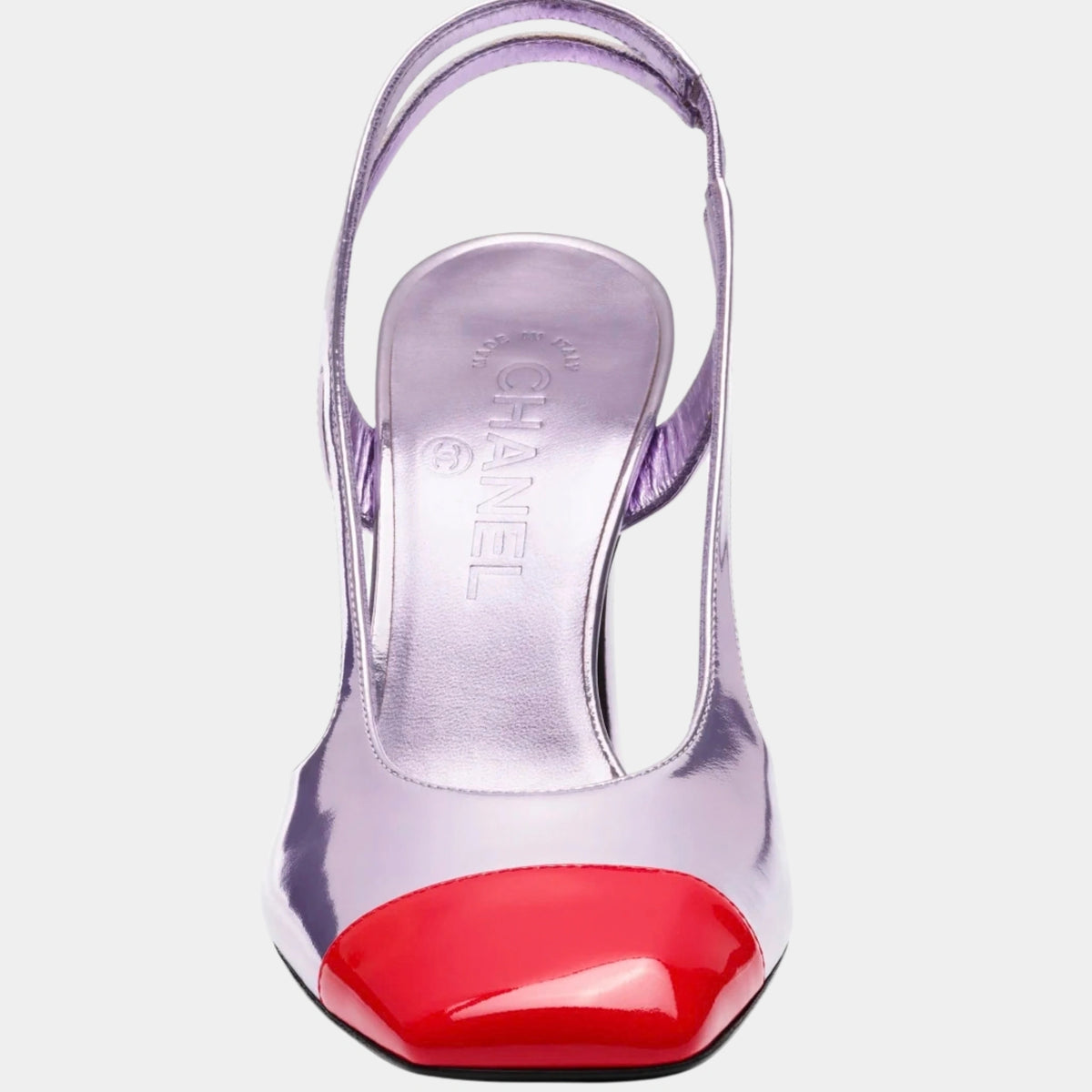 Slingbacks Laminated Leather & Patent Calfskin