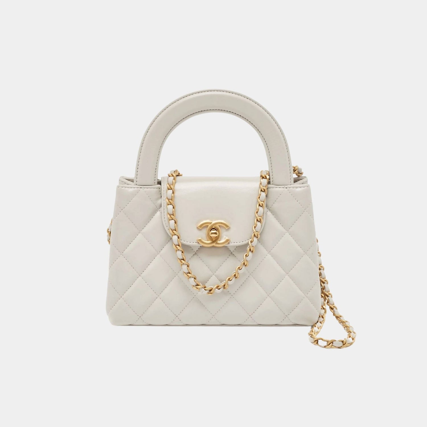 Chanel Small Cabas White Calfskin, Front
