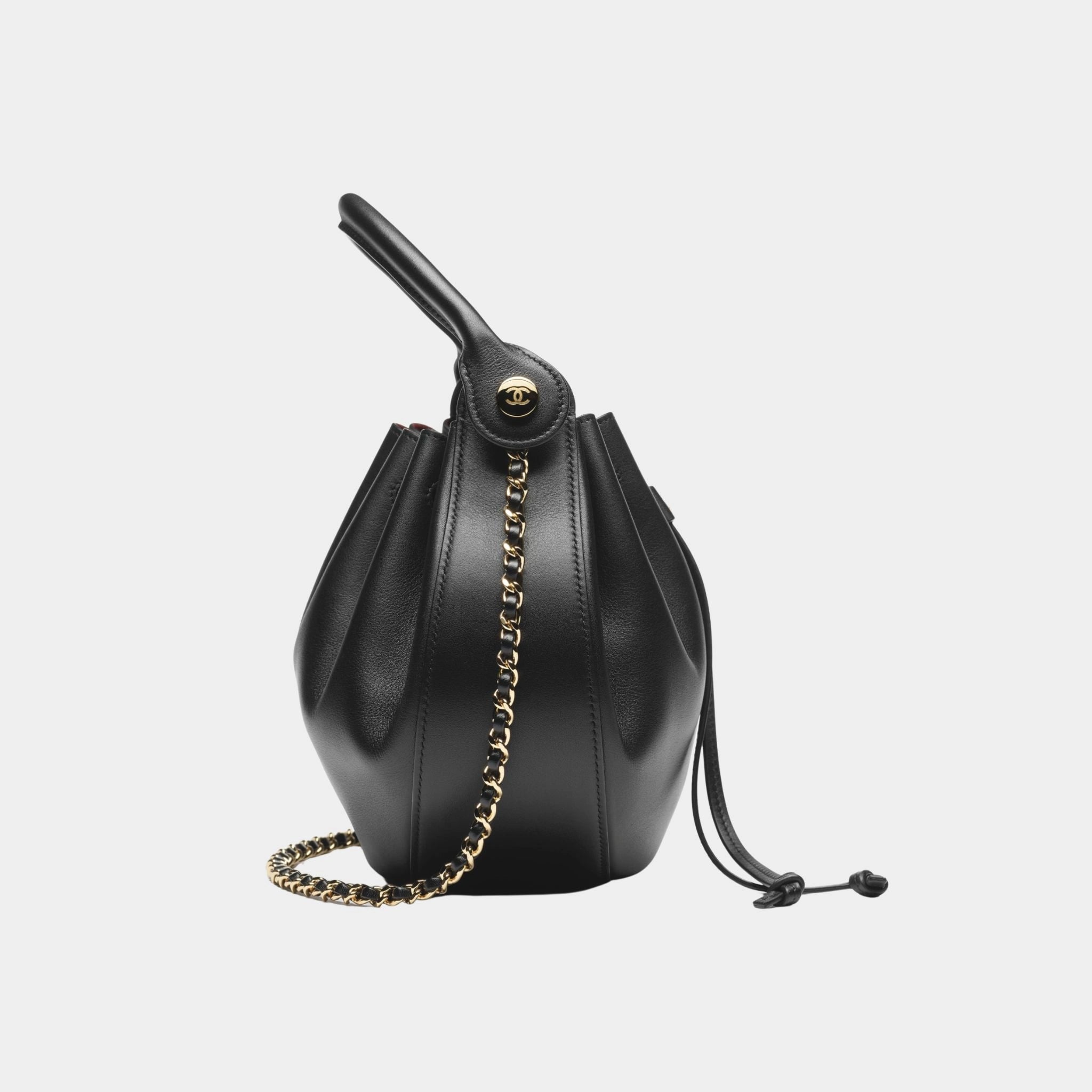 Chanel Small Hobo Bag Calfskin & Gold-Tone Metal Black