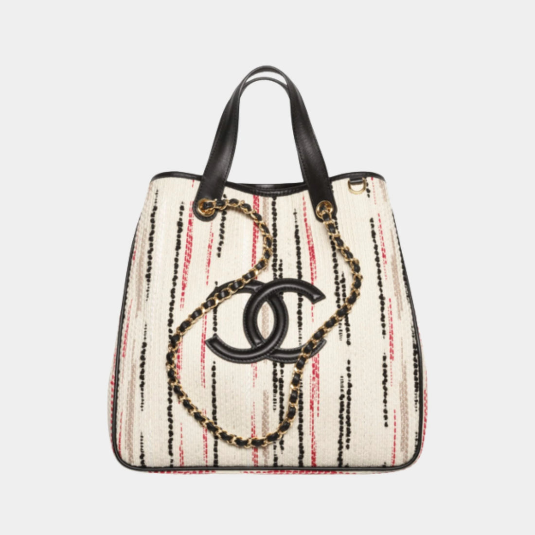 Chanel Small Tote Canvas & Gold-Tone Metal