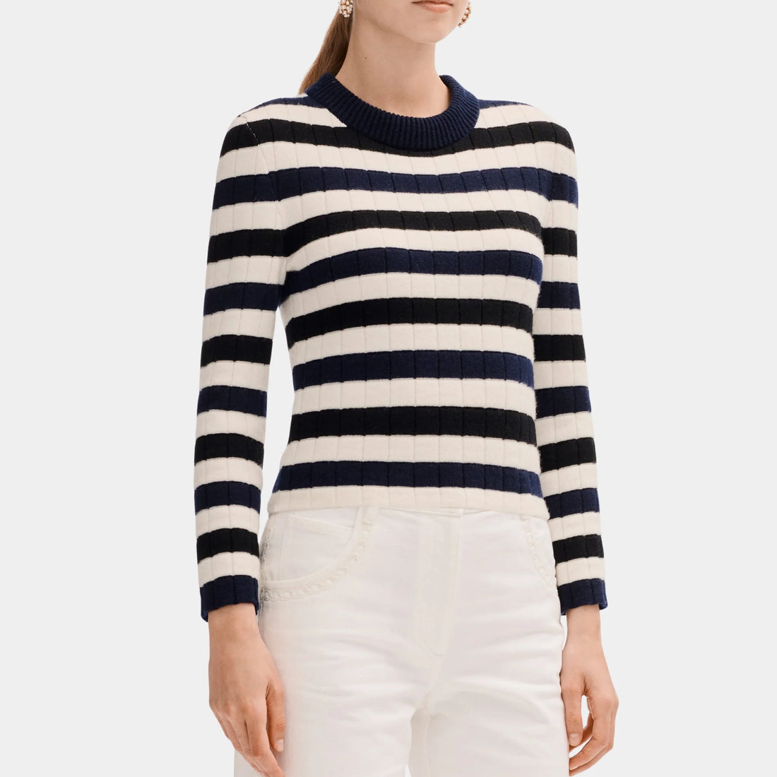 Chanel Striped Sweater in Cashmere, Front
