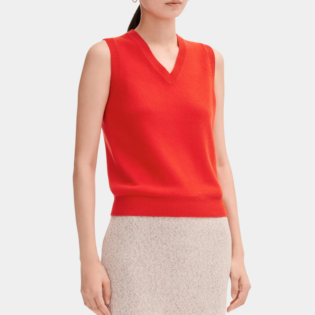 Chanel Sweater in Red Cashmere, Front