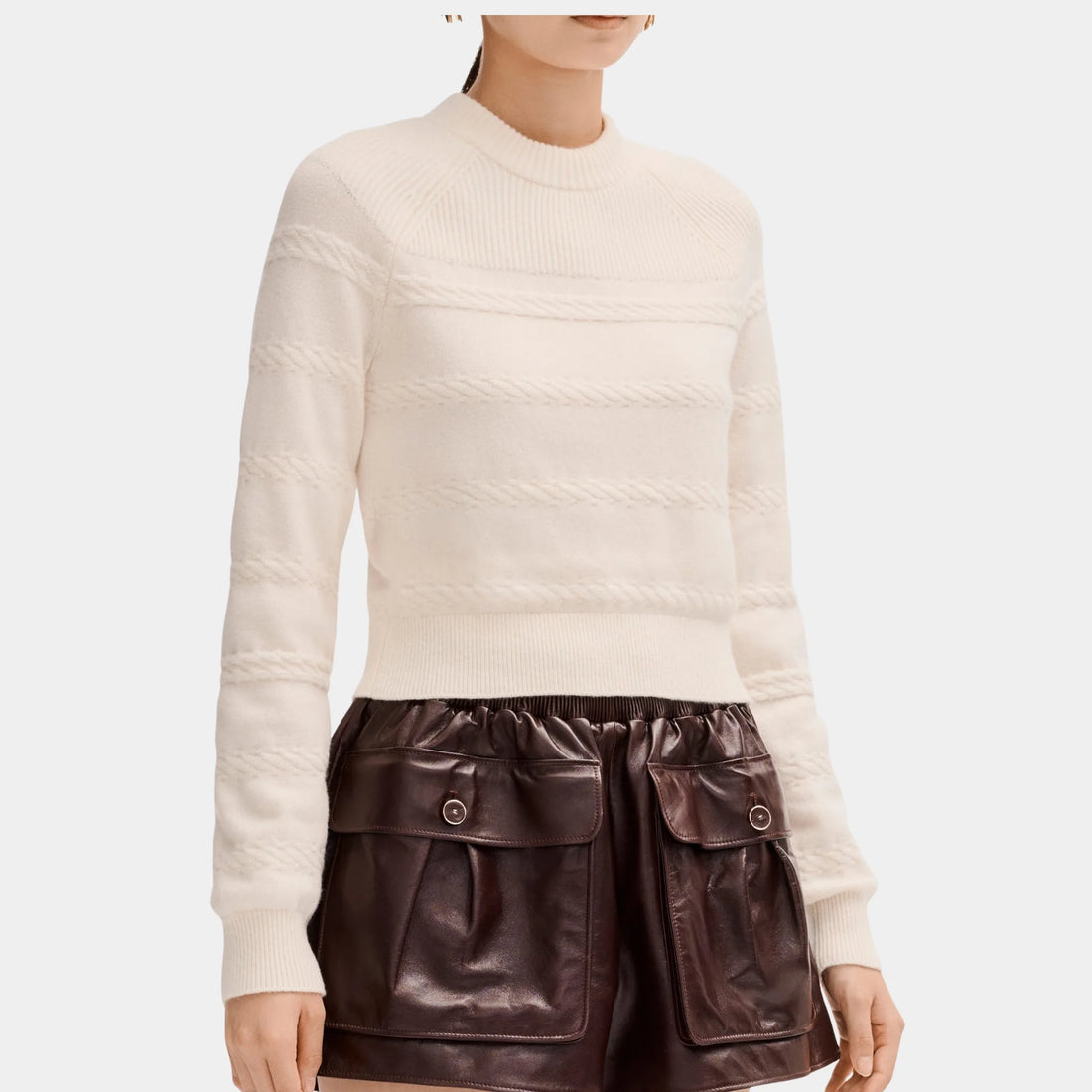 Chanel Sweater in Silk White Cashmere, Front