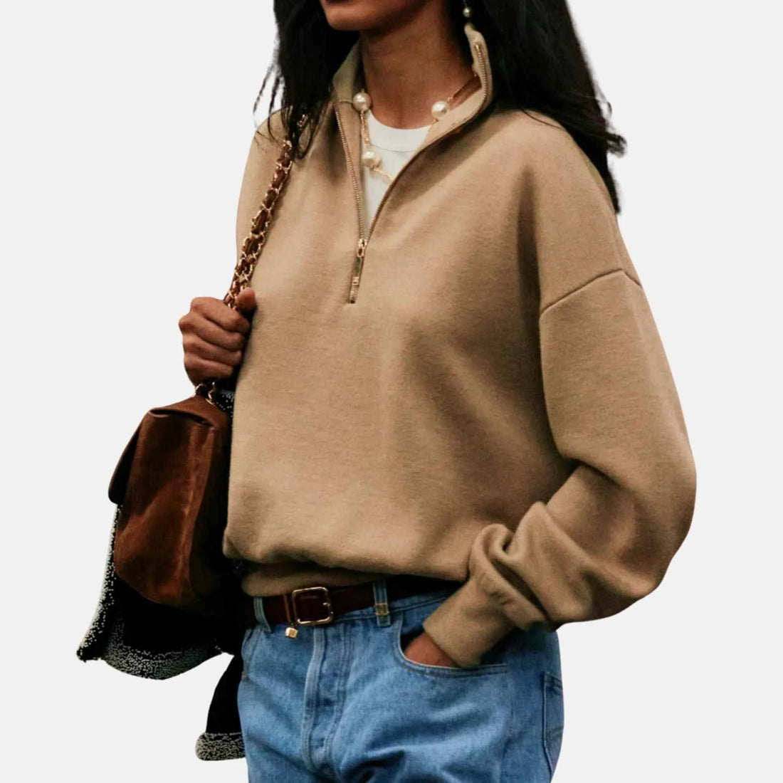 Chanel Sweater Wool Silk Beige