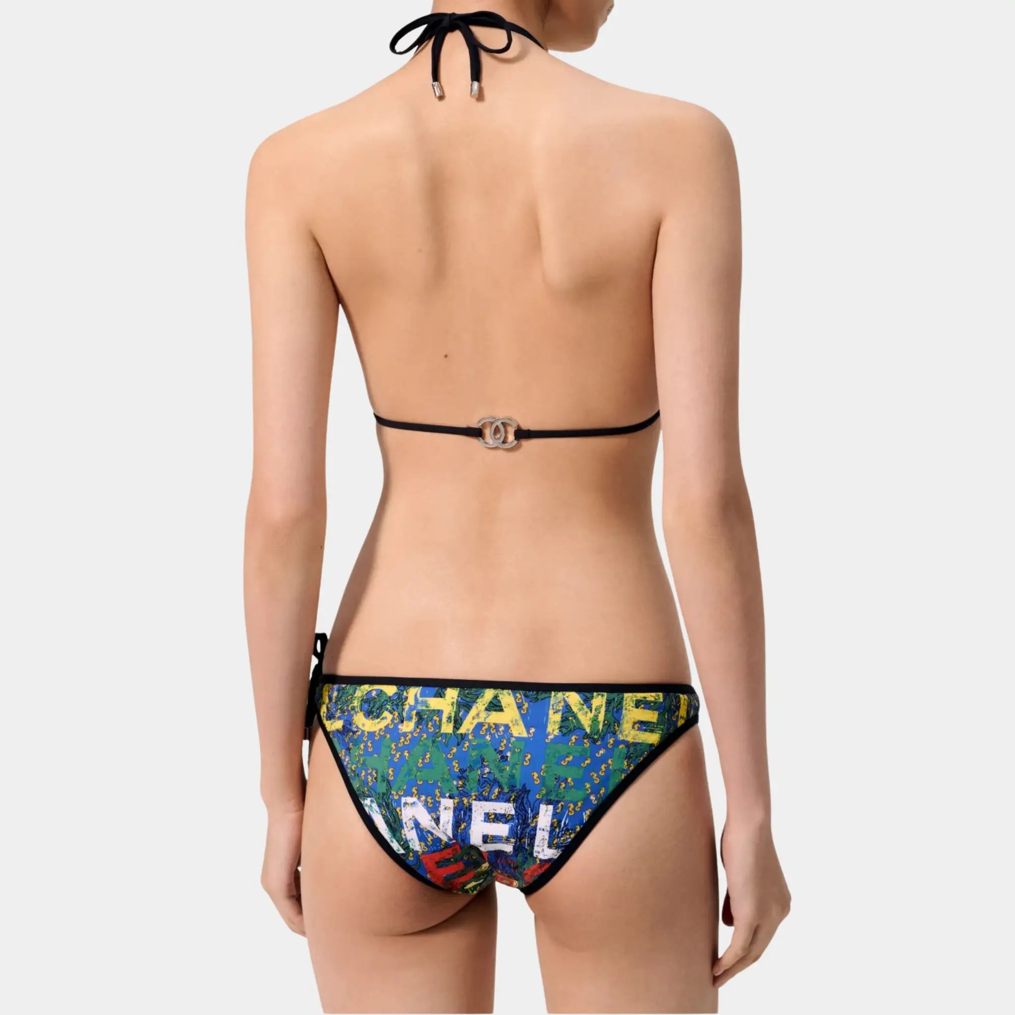 Swimsuit Bottom in Multicolour Stretch Jersey
