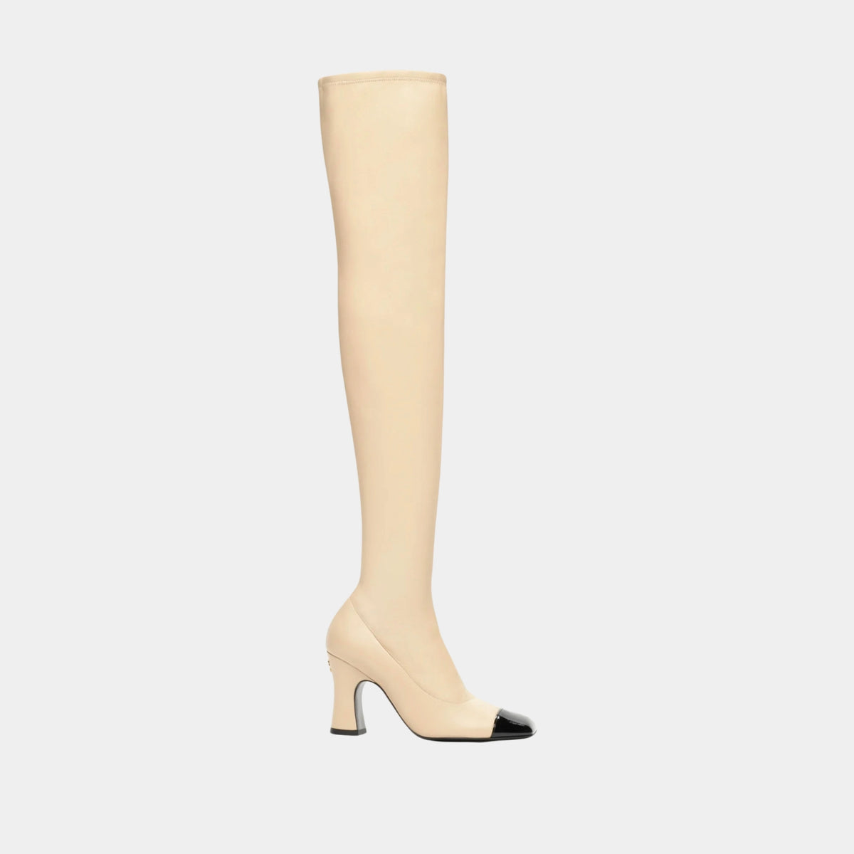 Thigh High Boots Stretch Lambskin & Patent Calfskin