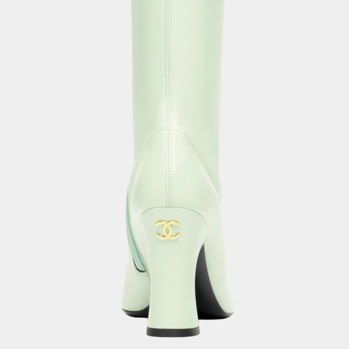 Thigh High Boots Stretch Lambskin & Patent Calfskin