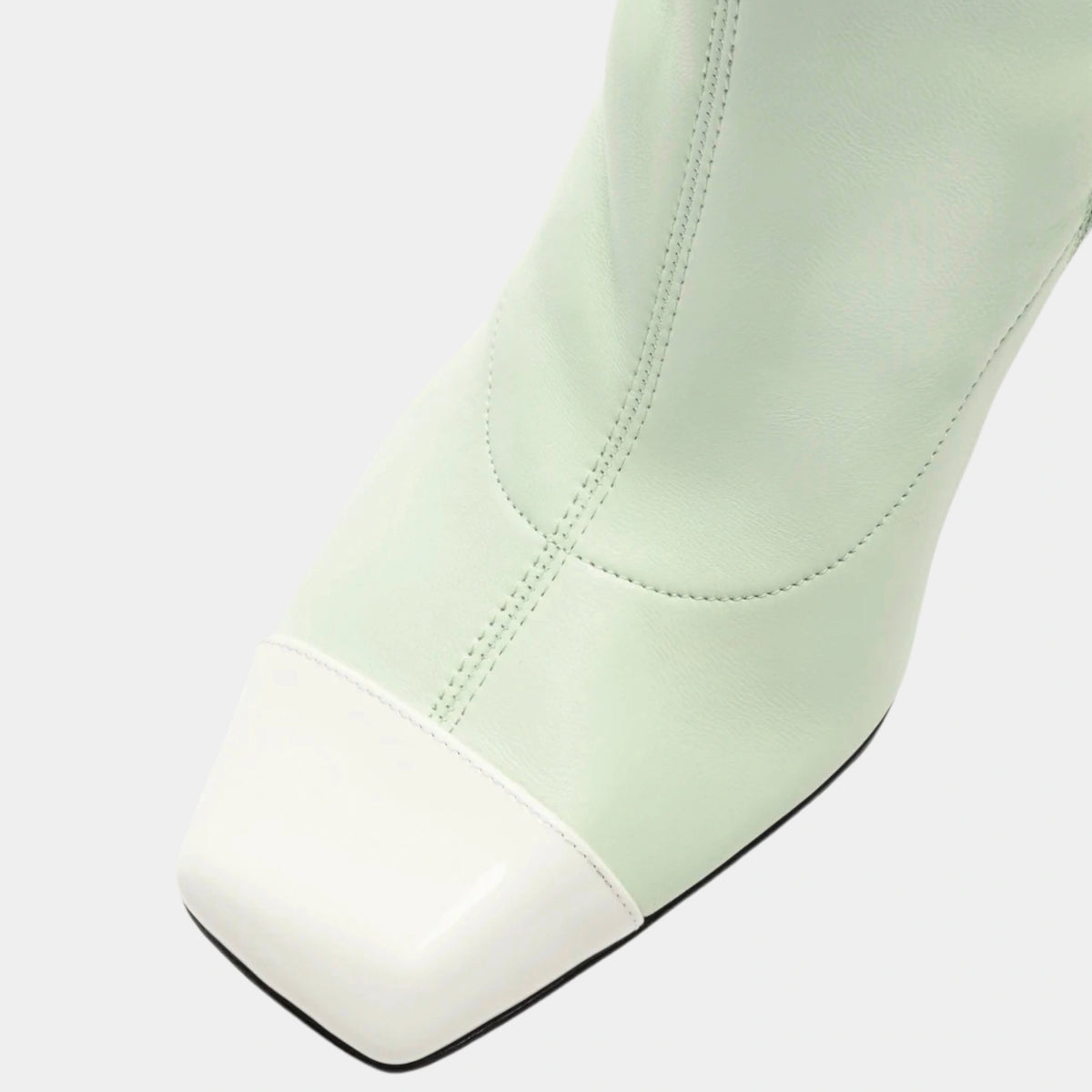 Thigh High Boots Stretch Lambskin & Patent Calfskin