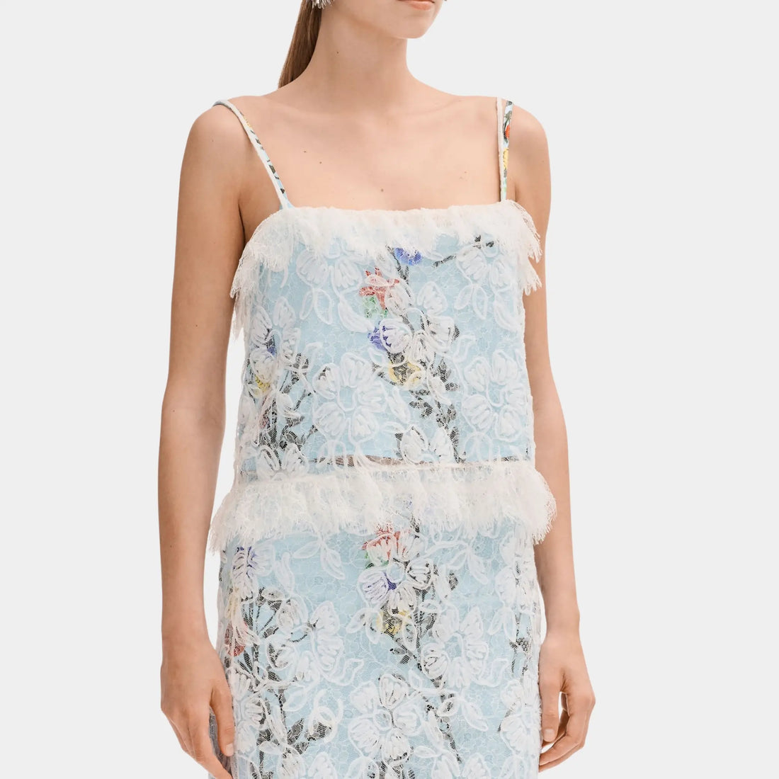 Chanel Top in White Lace, Front