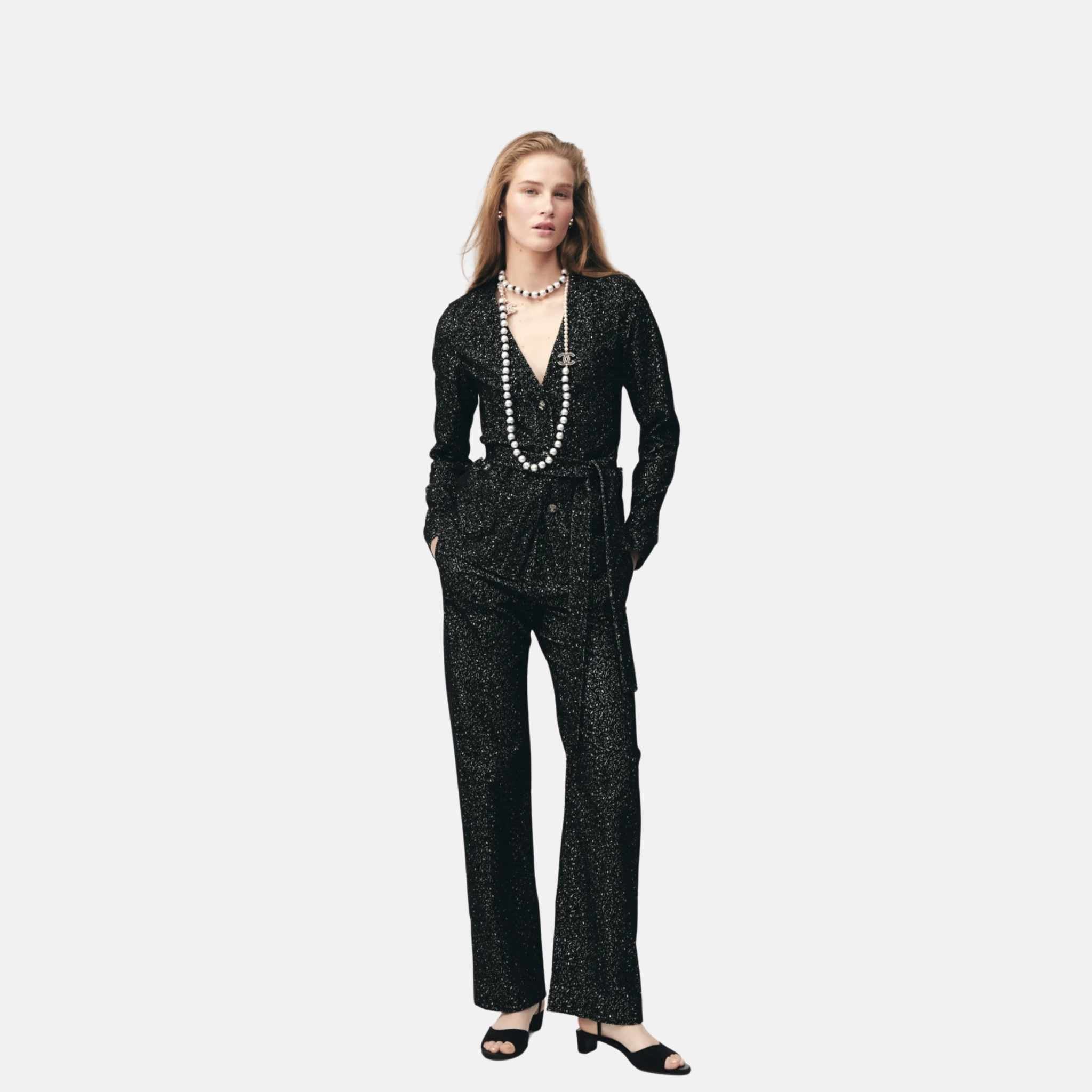 Chanel Trousers In Cotton And Mixed Fibres Coco Beach Collection, Front