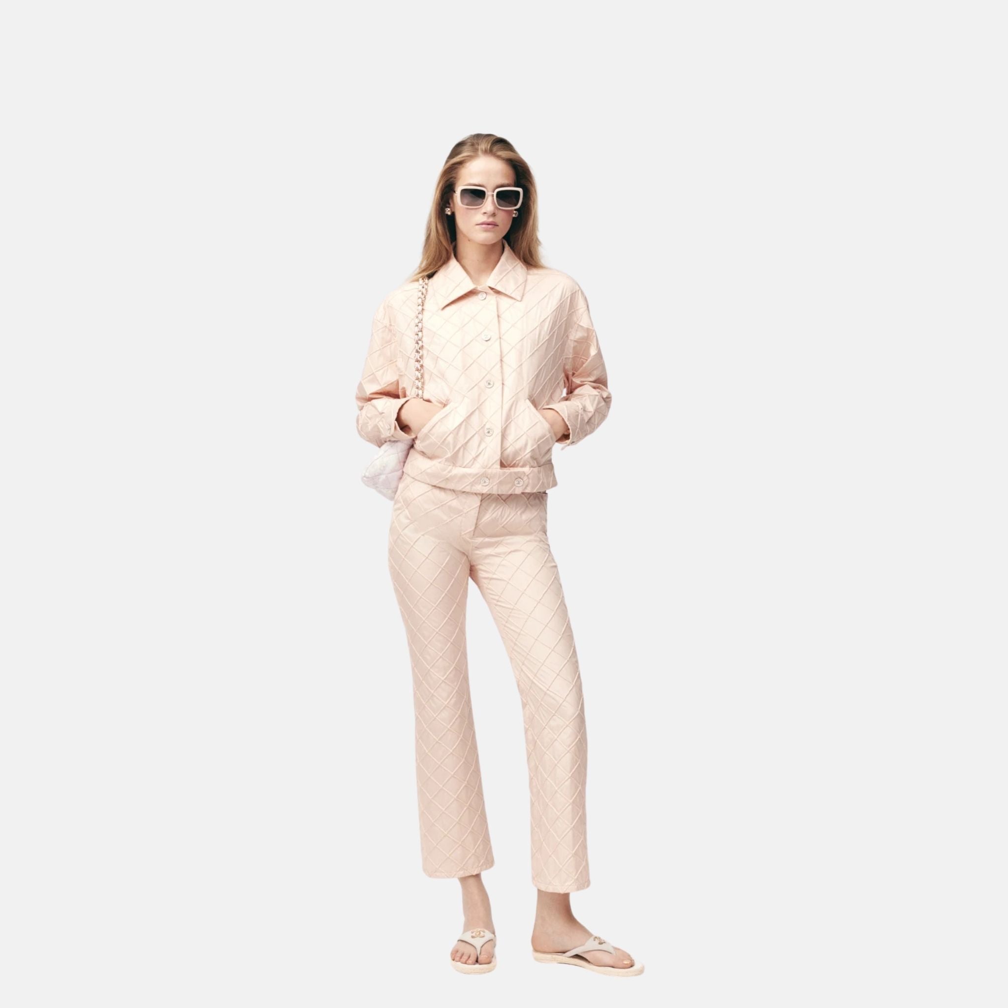 Chanel Trousers In Taffeta Coco Beach Collection, Front