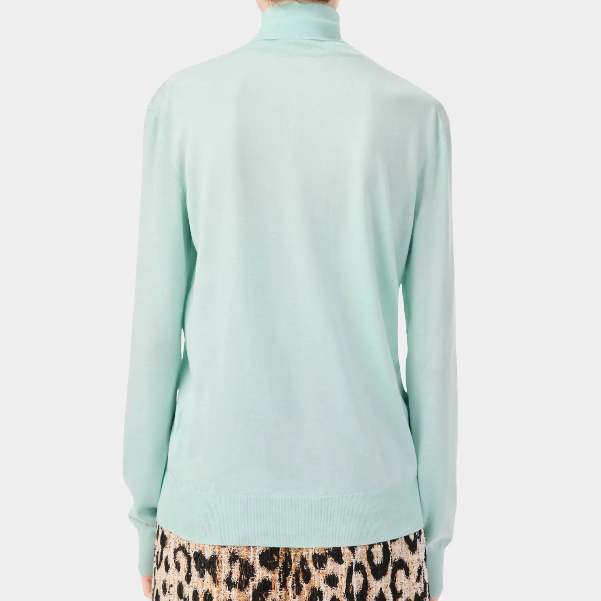 Chanel Turtleneck Pullover Cashmere in Pale Green, Back