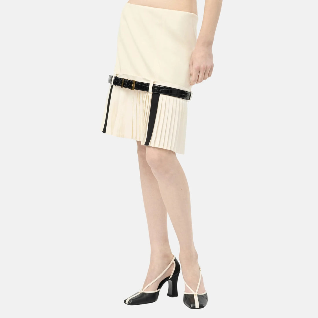 Chanel Wool Skirt in Moonlight White
