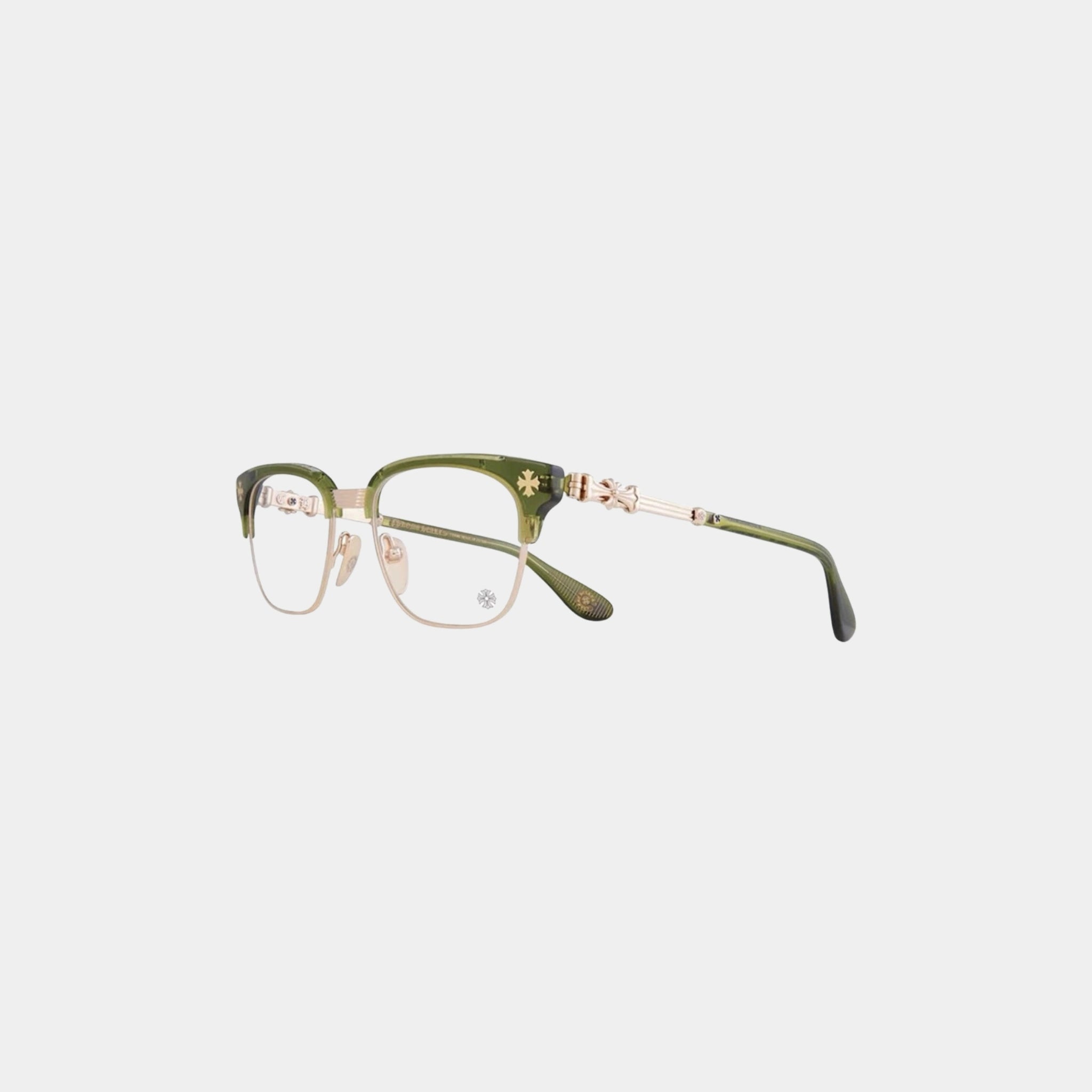 Chrome Hearts Bonennoisseur-II Glasses, Green, Front Side