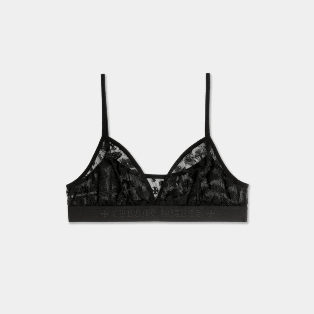 Chrome Hearts Lace Triangle Bralette, Front