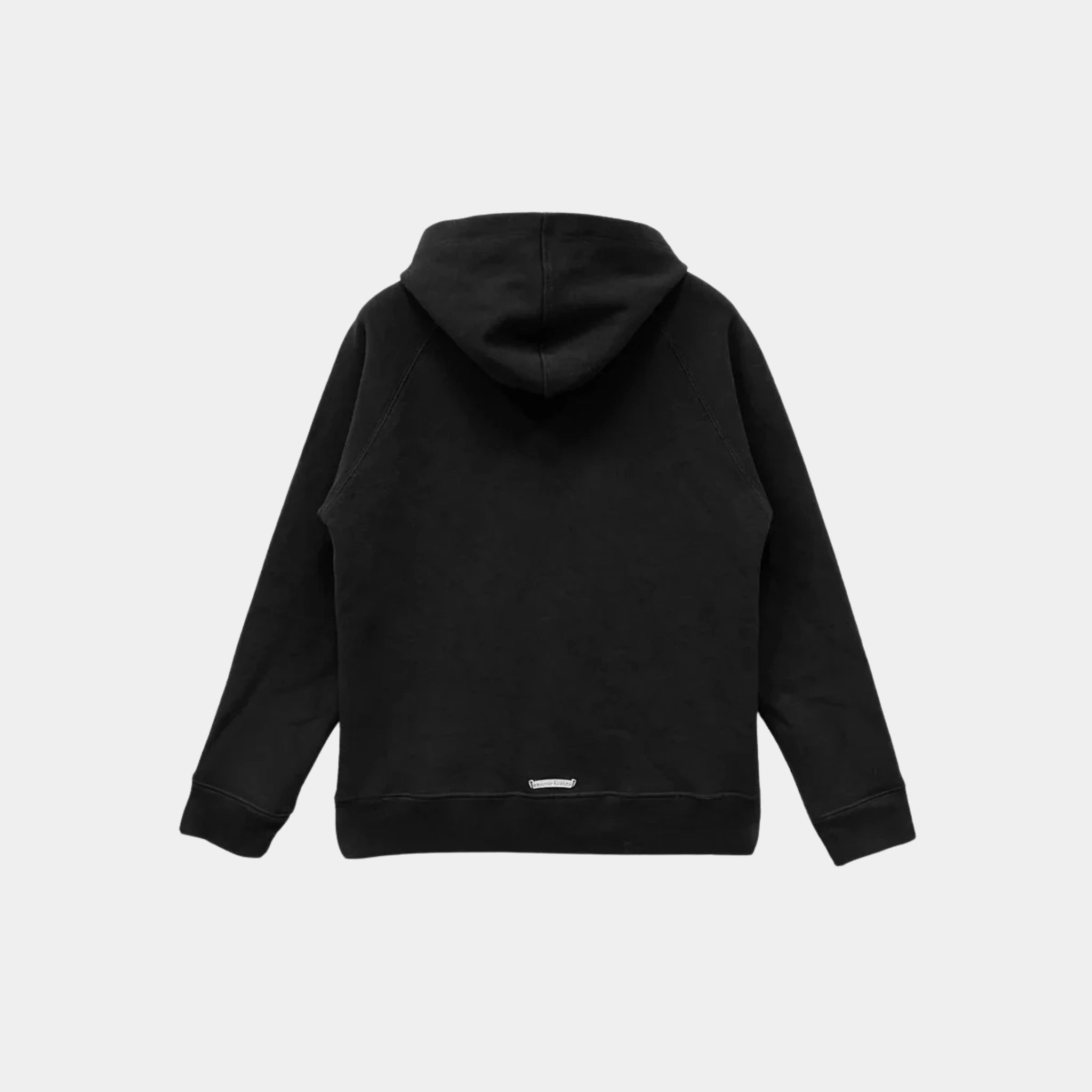 Chrome Hearts Leather Cross Logo Hoodie, Black, Back