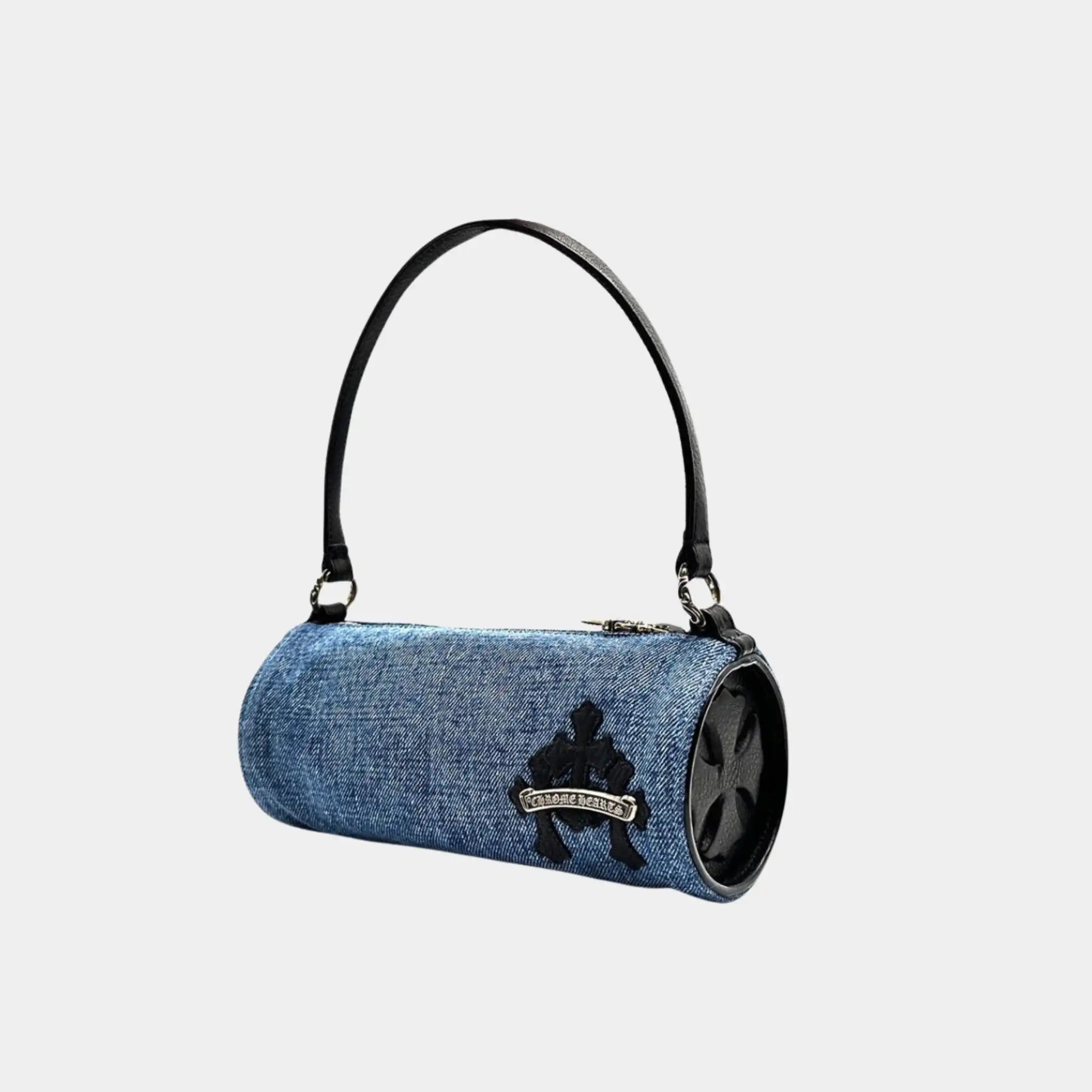 Chrome Hearts Mini JoJo Bag in Denim & Black, Side