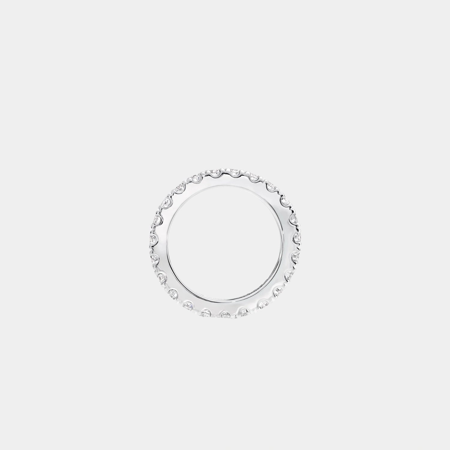 Classic Graff Castle Set Round Diamond Wedding Band, Front