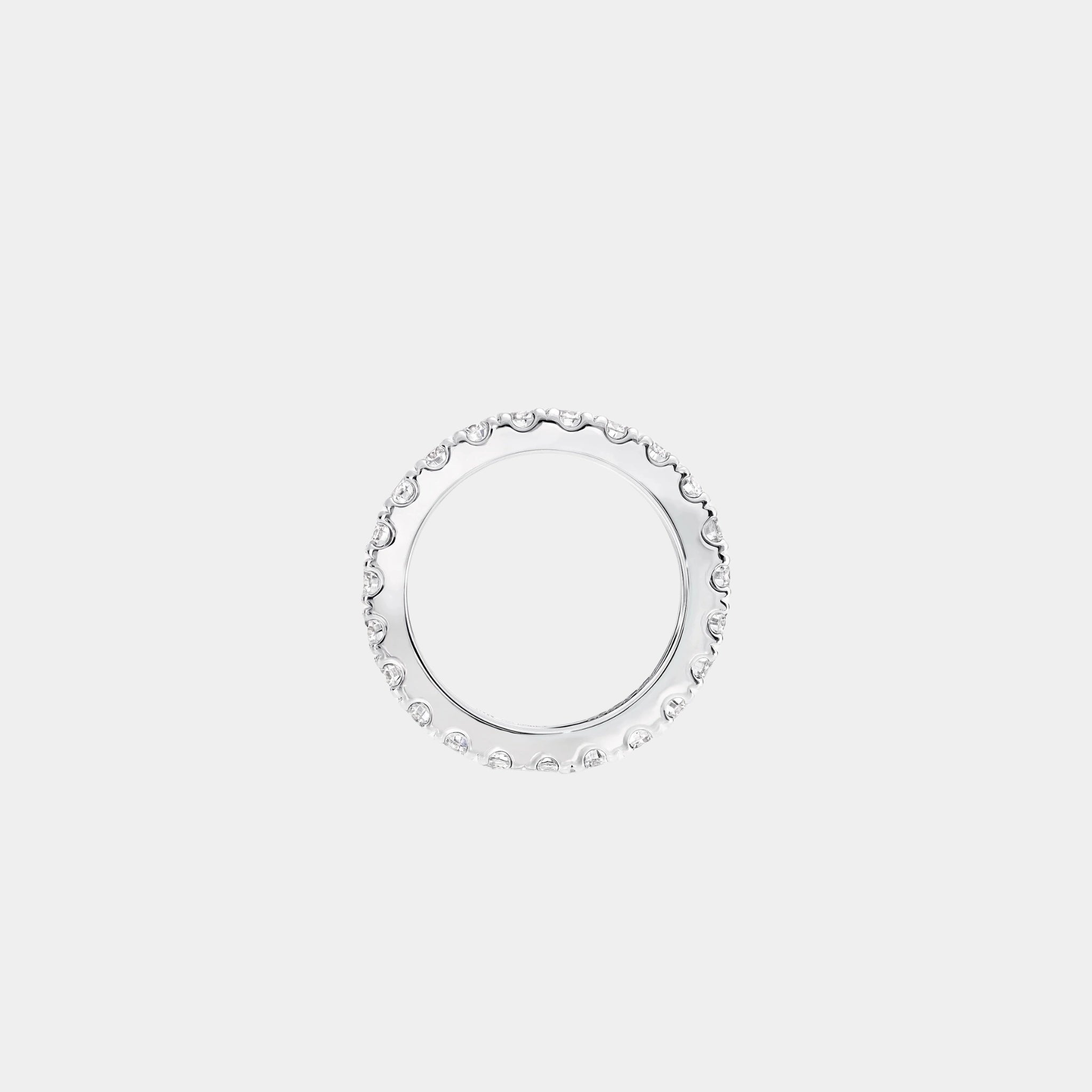 Classic Graff Castle Set Round Diamond Wedding Band, Front