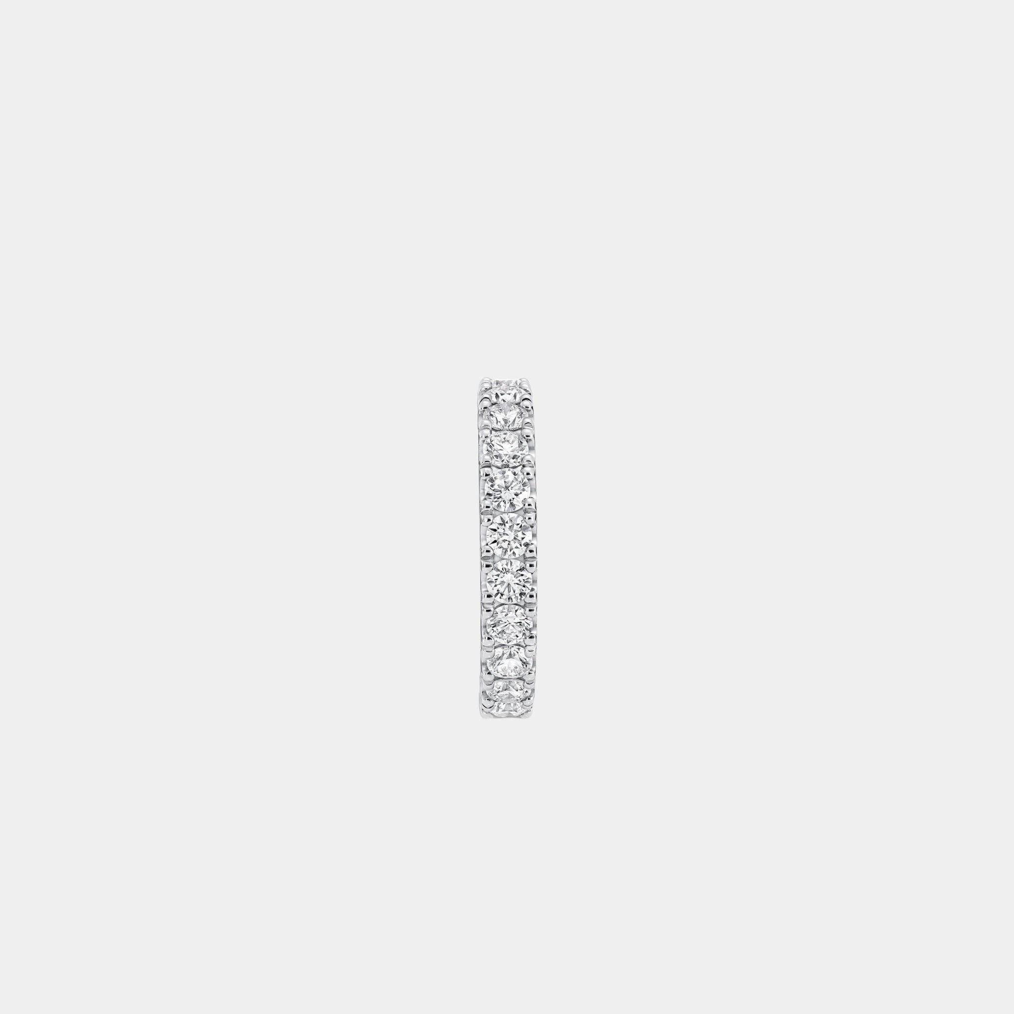 Classic Graff Castle Set Round Diamond Wedding Band, Side