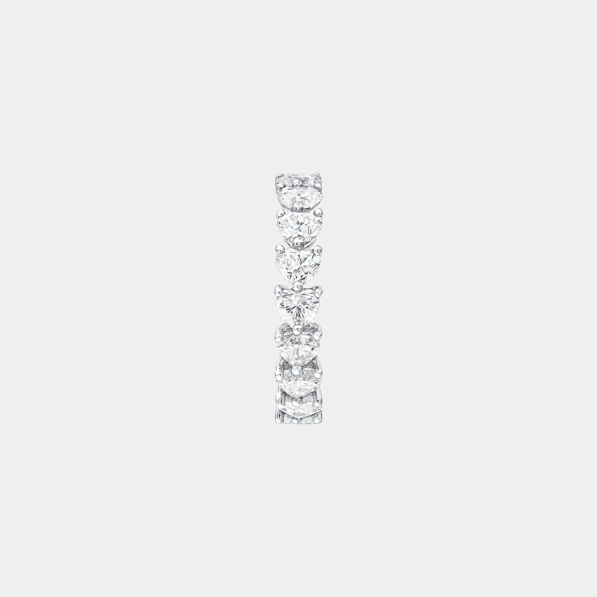 Classic Graff Heart Shape Diamond Wedding Band, Side