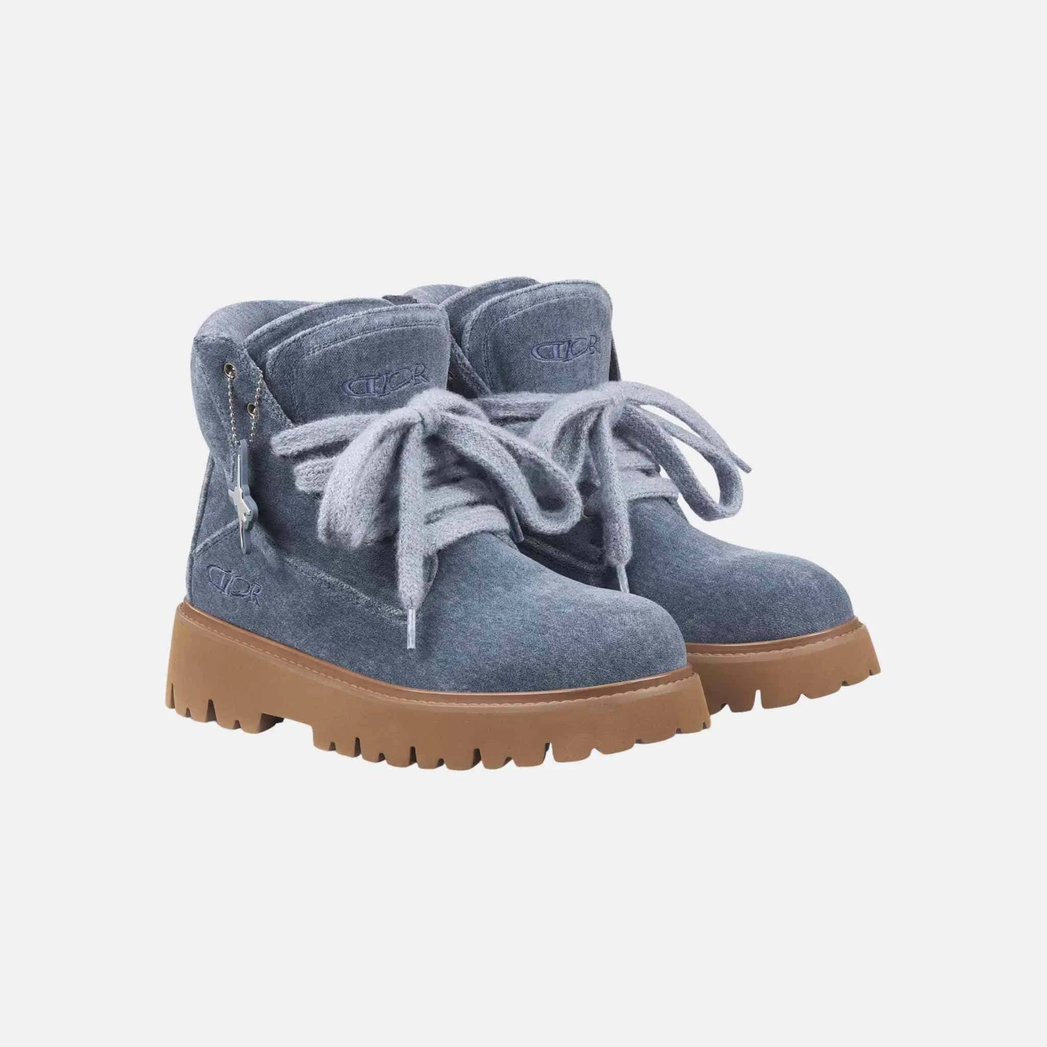 Dior Ankle Boot DIOR & LEWIS HAMILTON – Limited Edition Blue denim, Front & Side