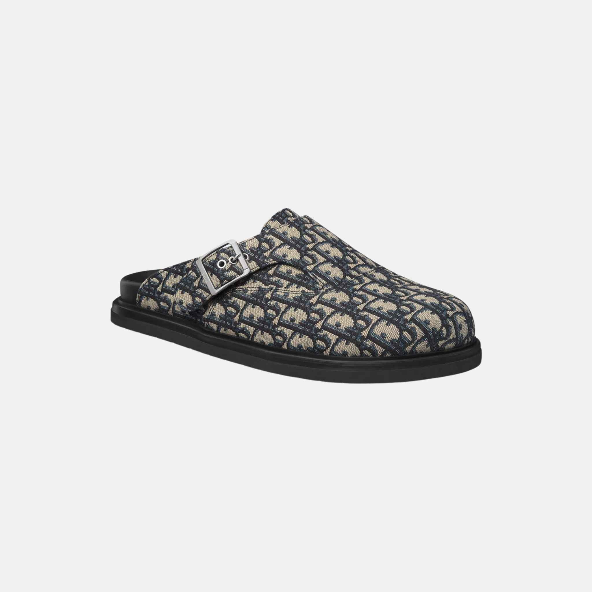 Dior Aqua Mule In Dior Oblique Jacquard, Beige, Front
