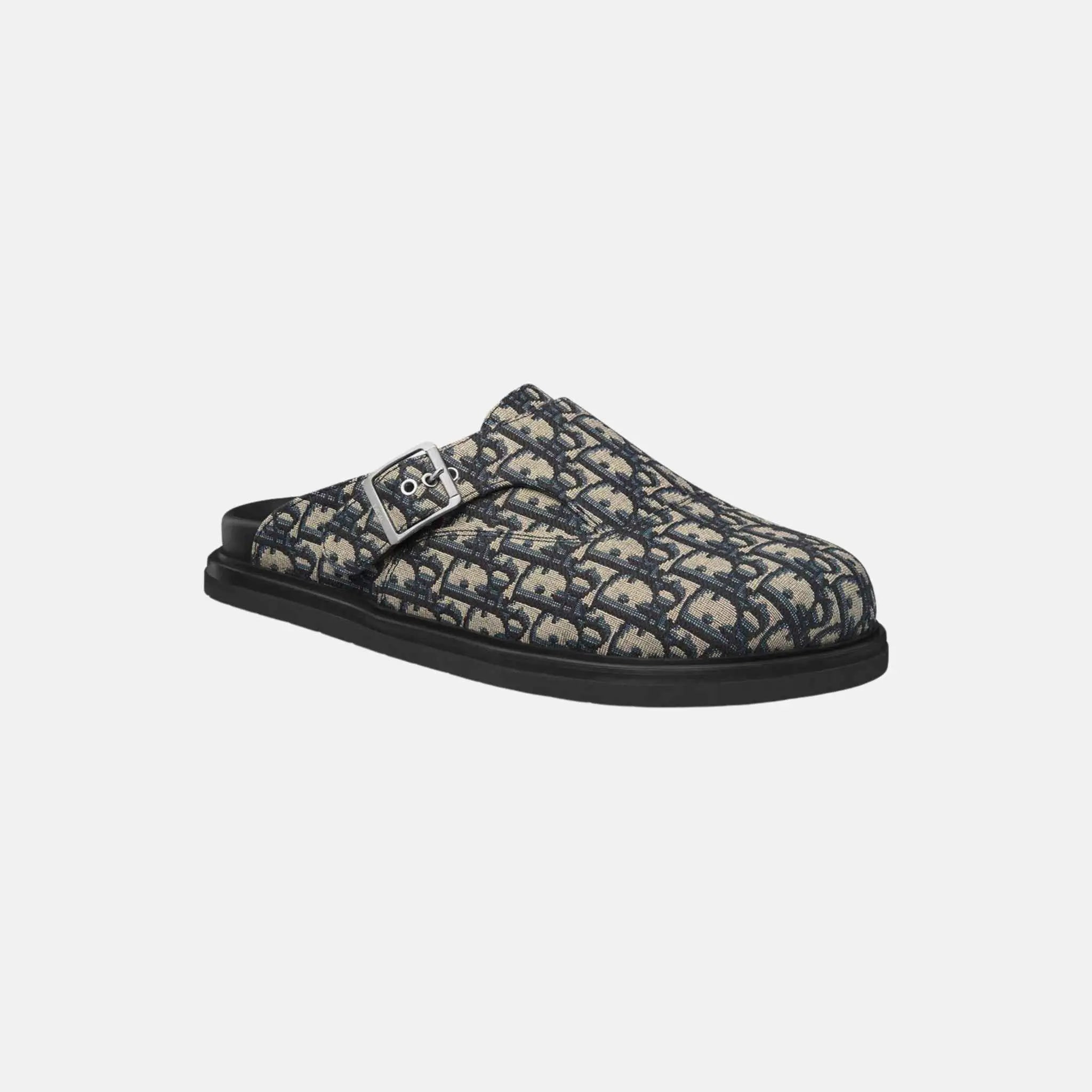 Dior Aqua Mule In Dior Oblique Jacquard, Beige, Front
