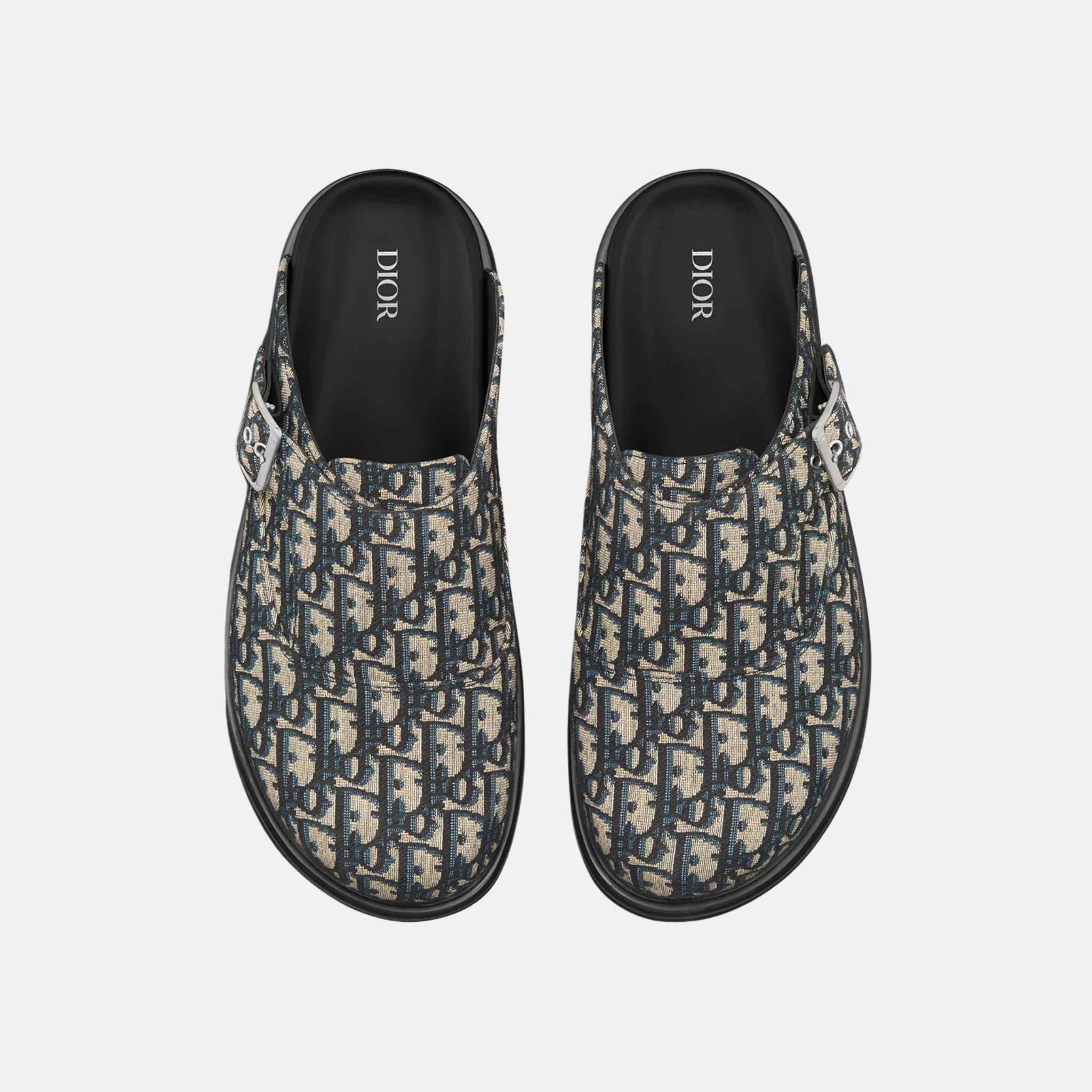 Dior Aqua Mule In Dior Oblique Jacquard, Beige, Top