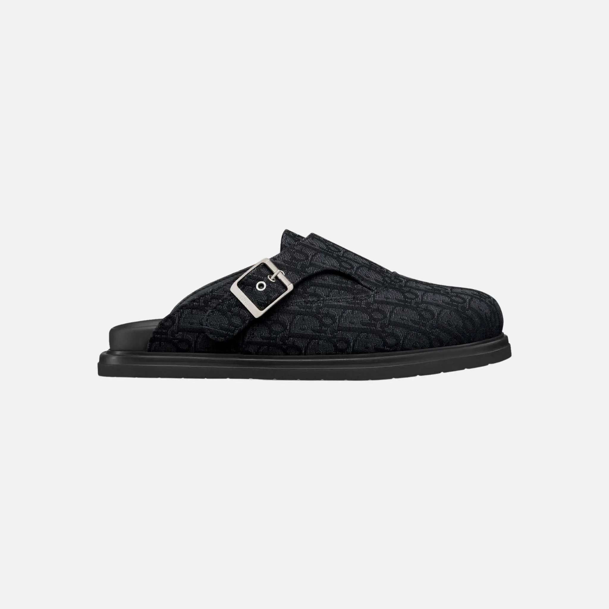 Dior Aqua Mule In Dior Oblique Jacquard, Black, Side