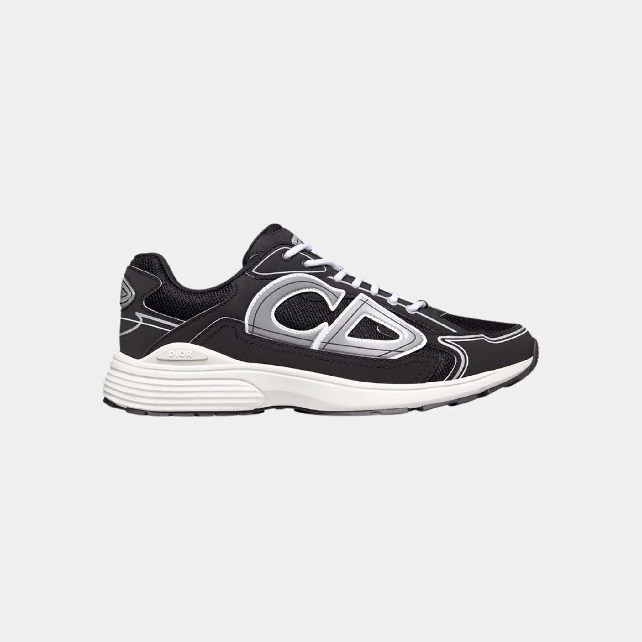 Dior B30 Countdown Sneaker Black Mesh and Technical Fabric, Black, Side